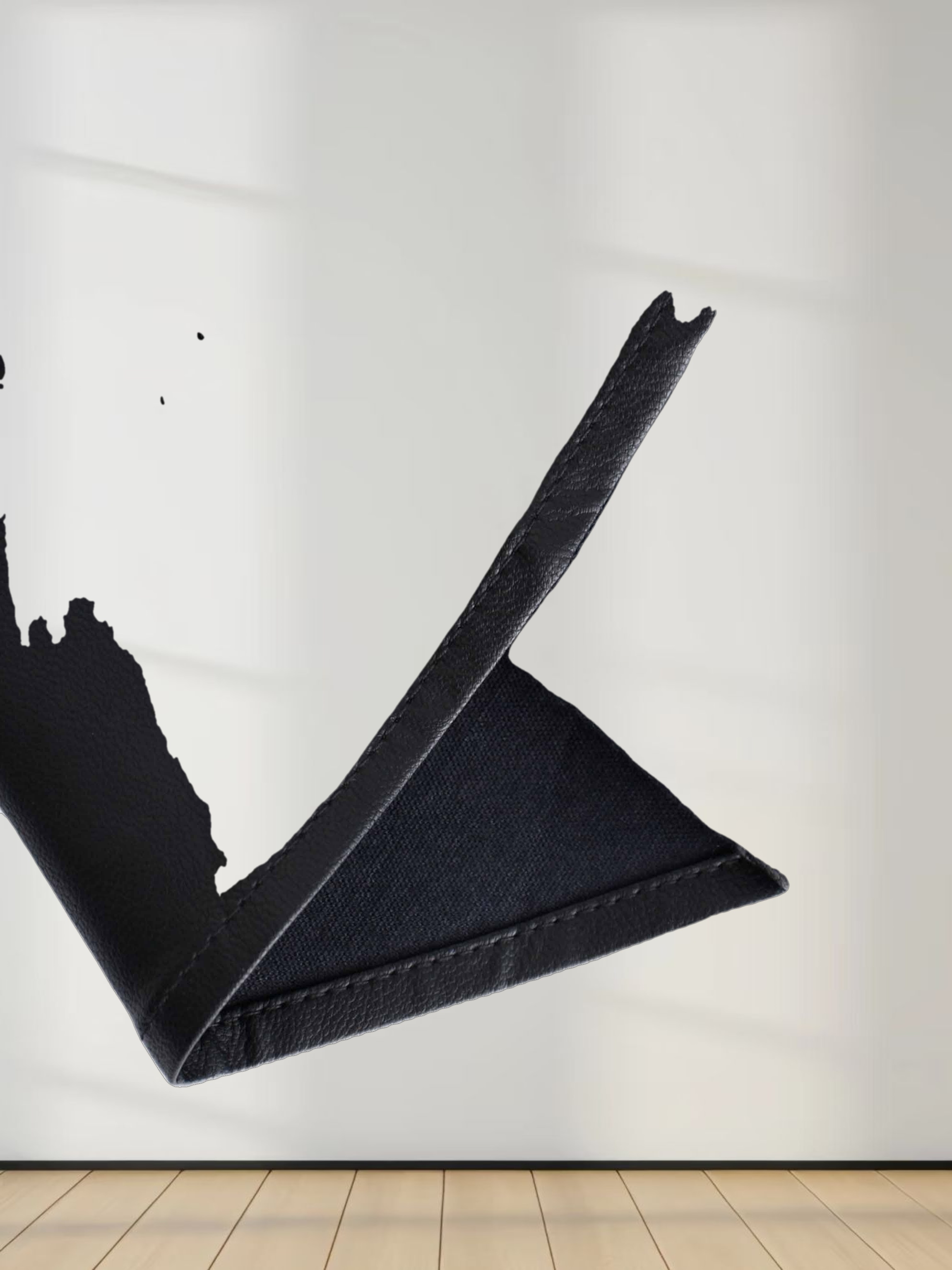 Leather Bottom Dress-Black