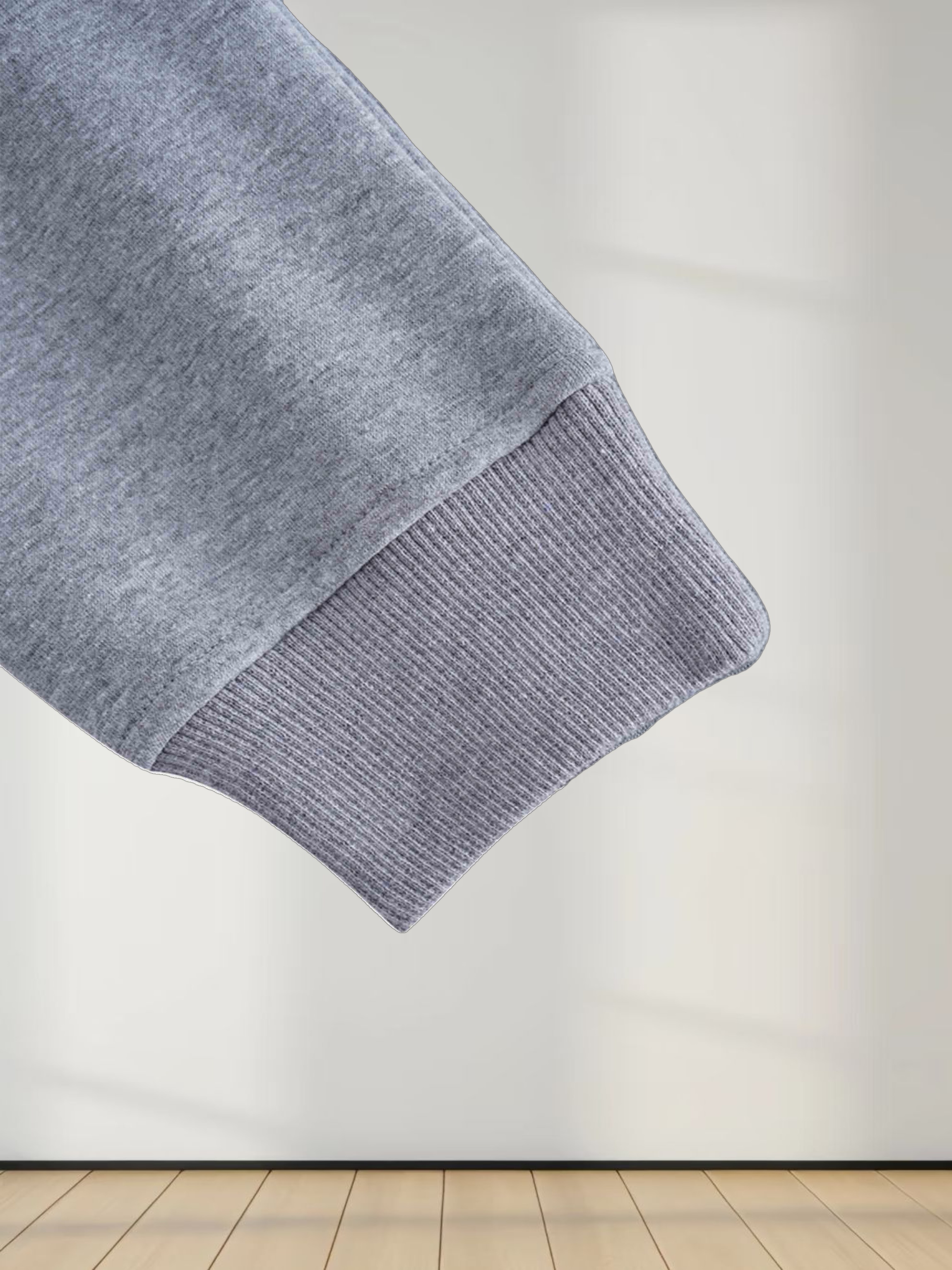 Embroidered Sweatshirt-Heathered Grey Crest