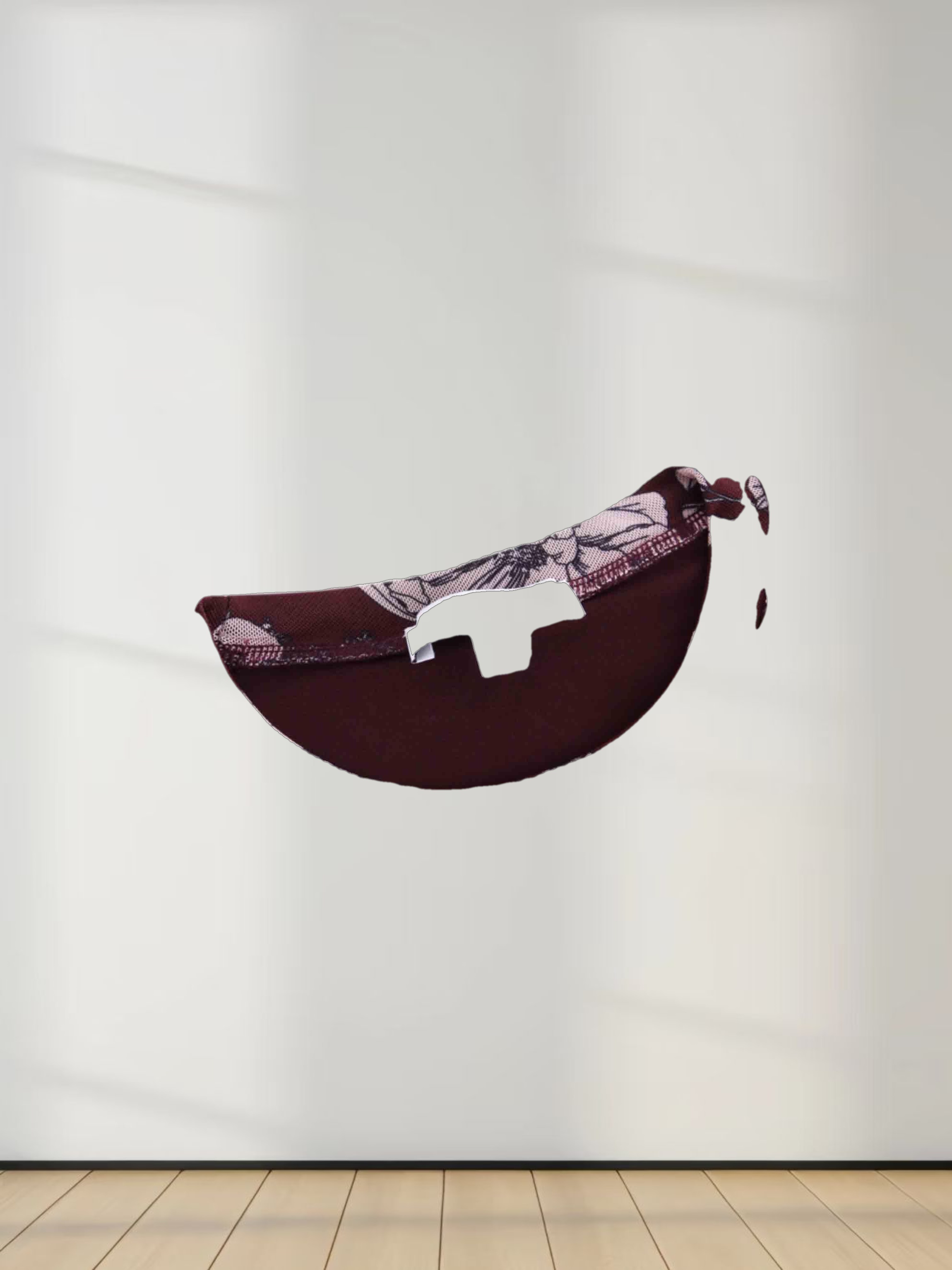 Printed Mesh Crew Neck Top-Striped Floral