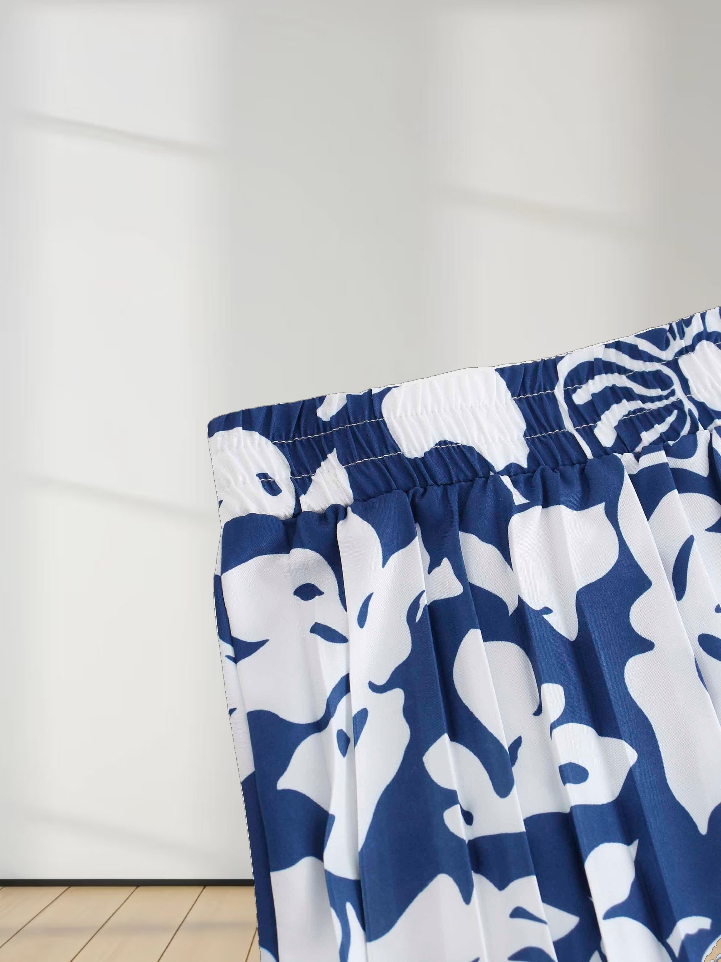 Covered Band Pleated Skirt 37