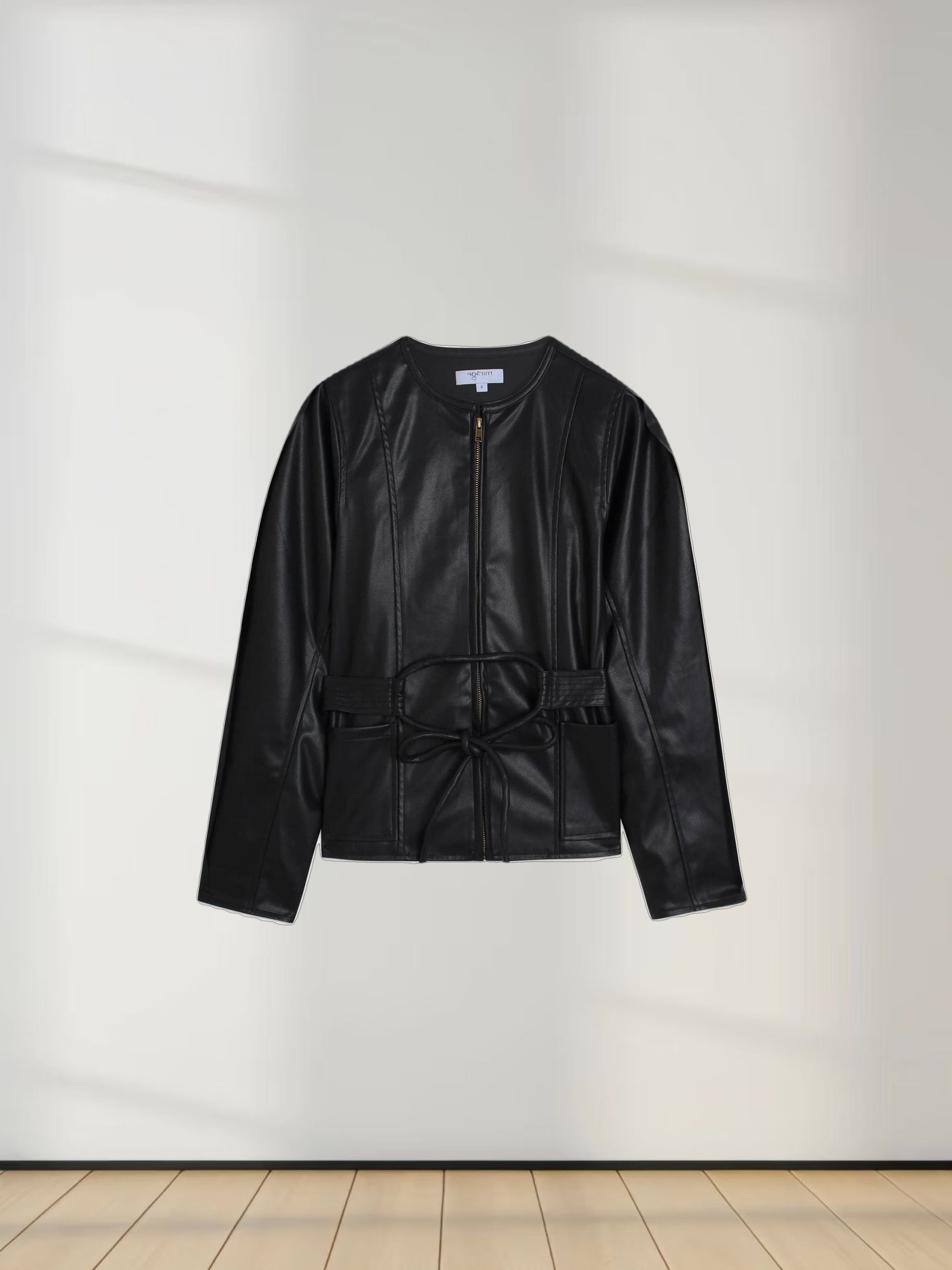 Leather Brunch Jacket-Black