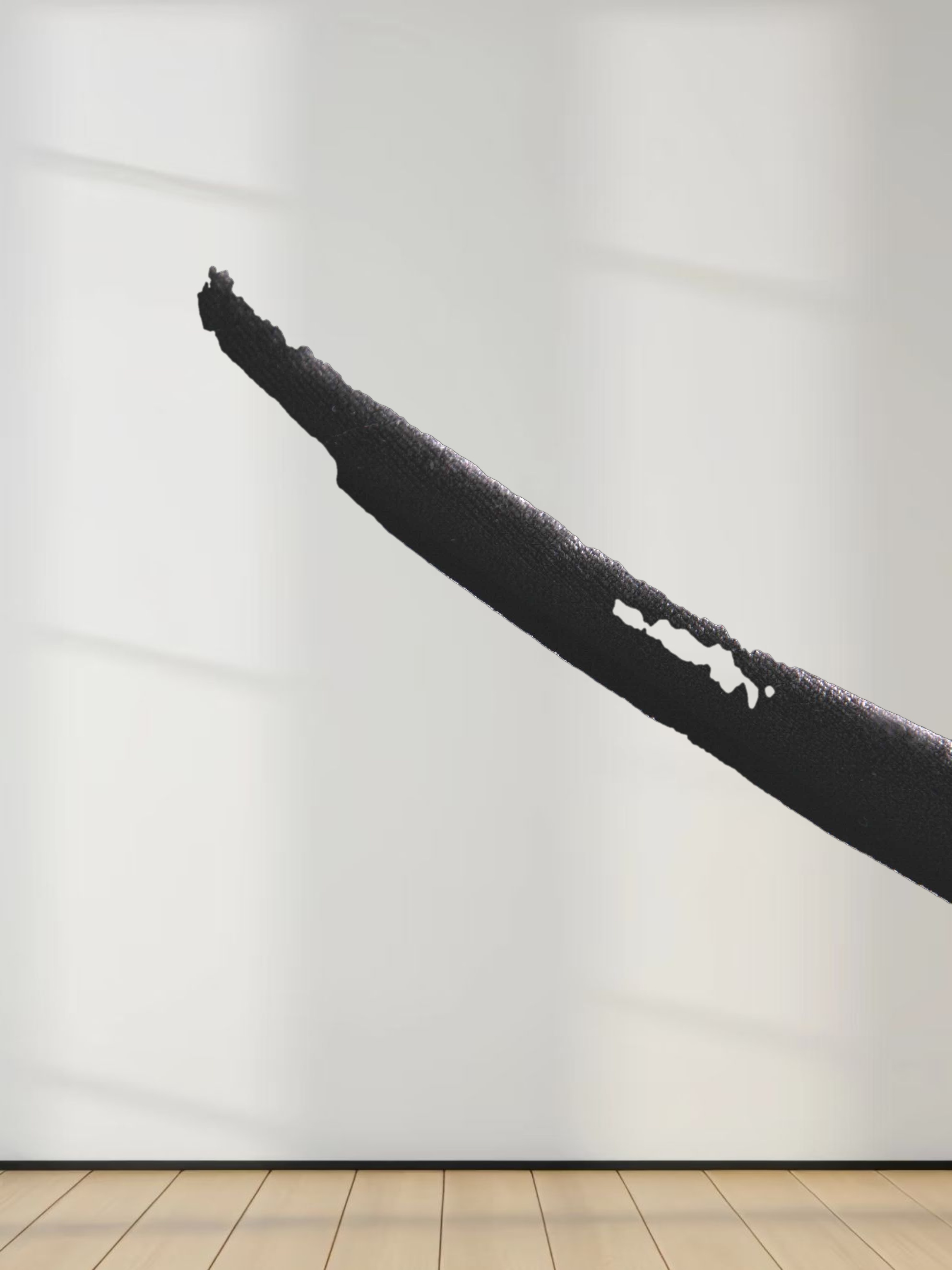 Side Ruched Velour Turtleneck-Black