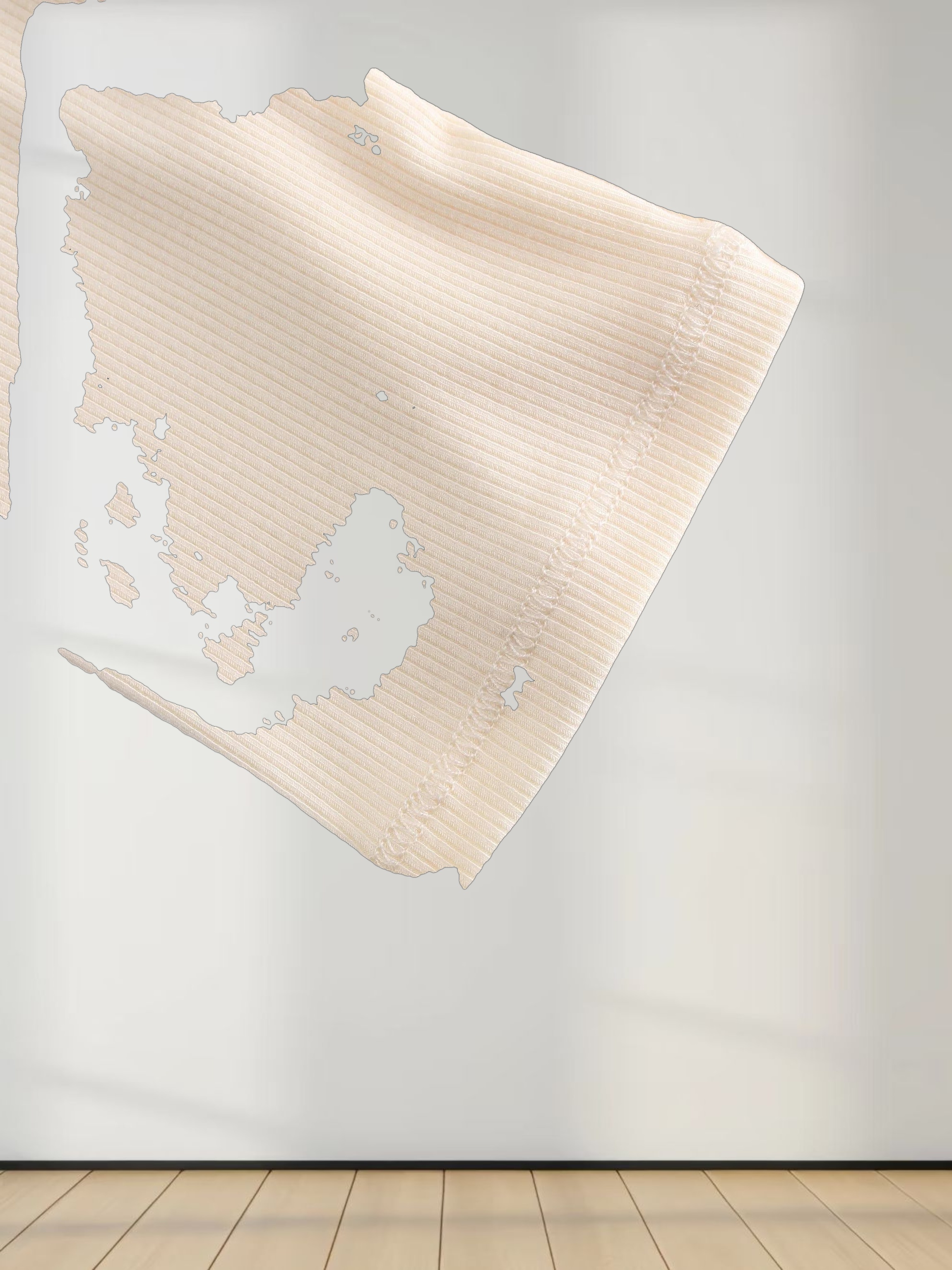 Ribbed Swing Tee-Ivory