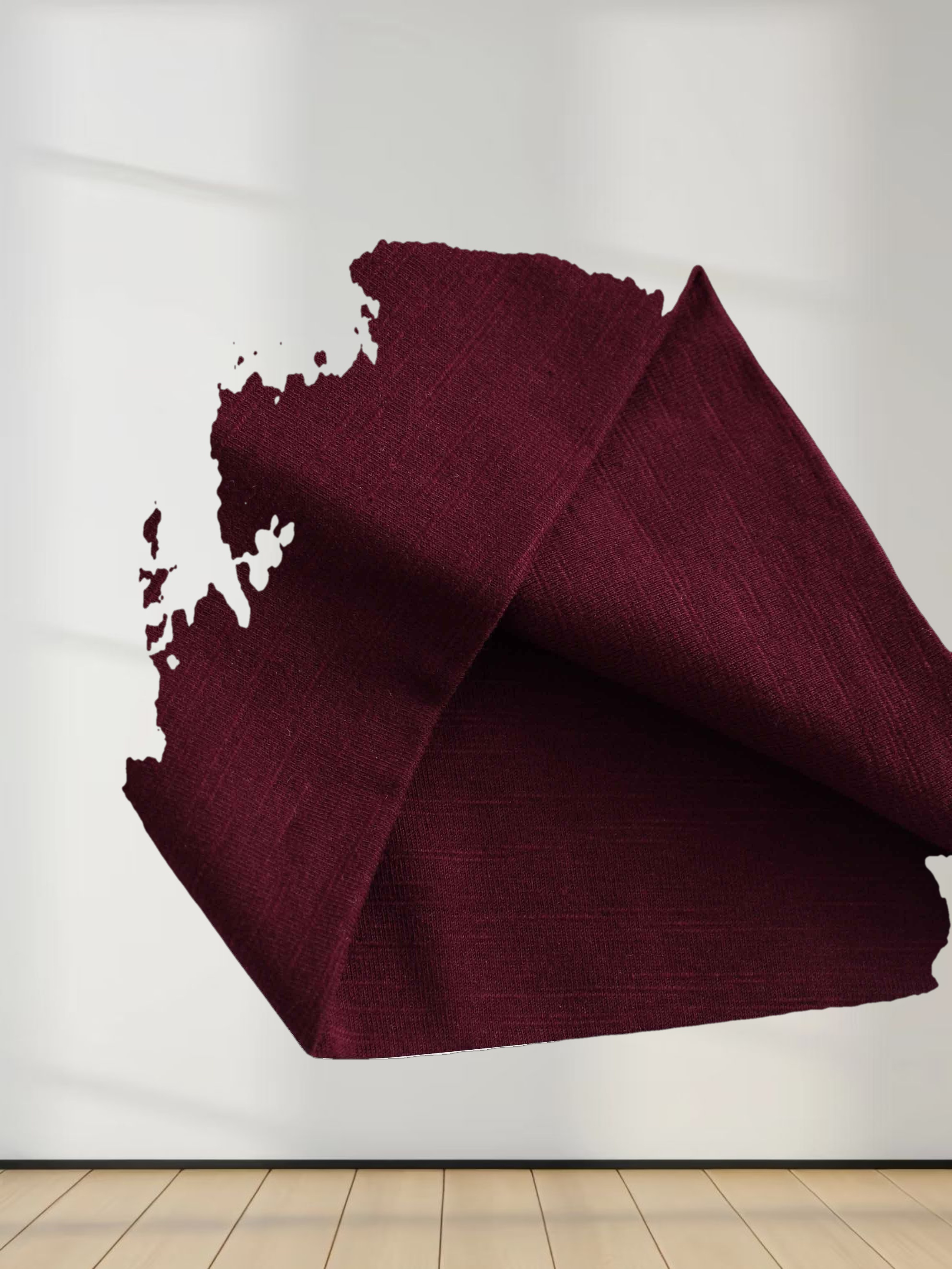 Crew Bomber Tee-Burgundy