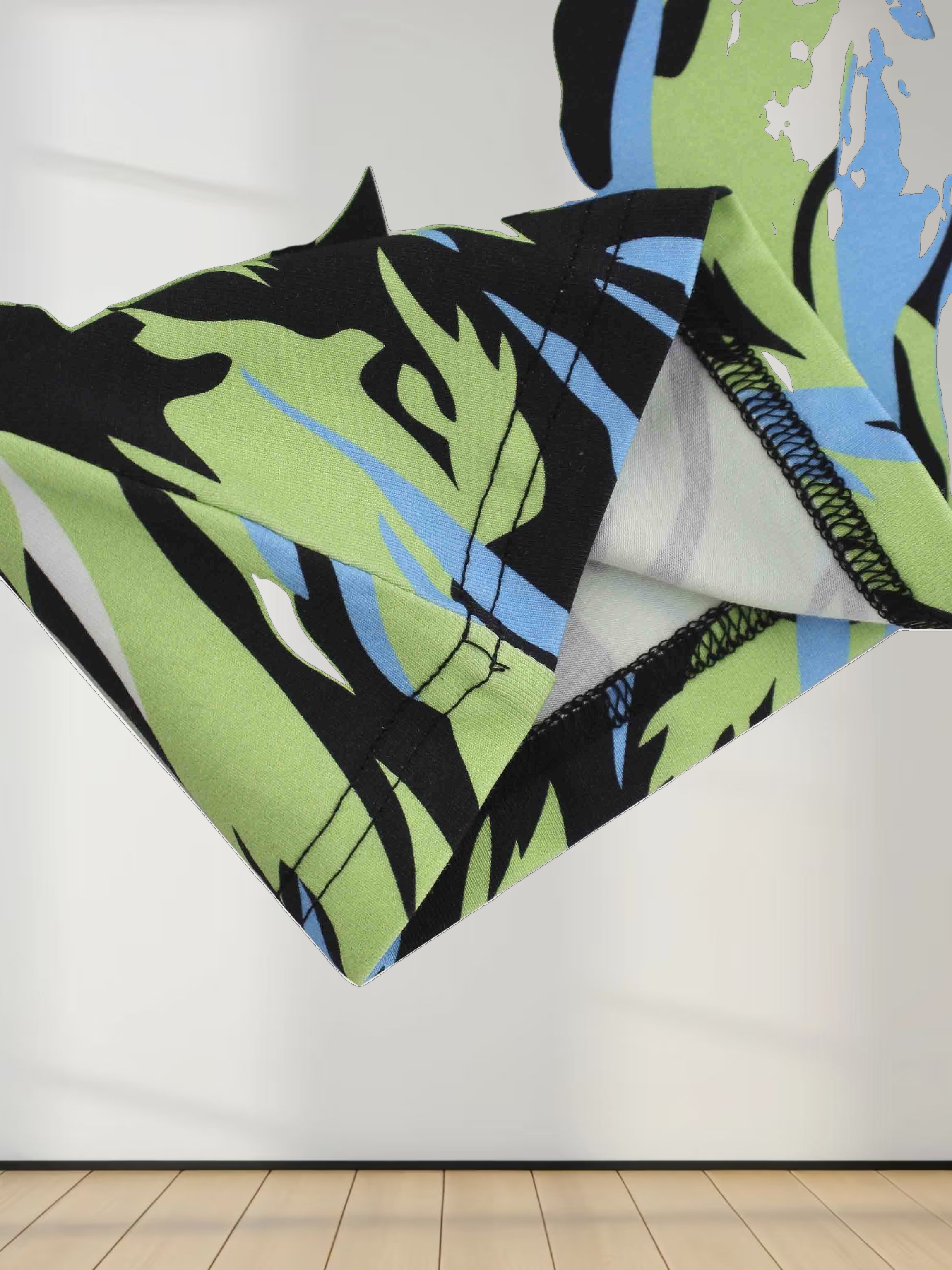 Printed Modal Turtleneck-Ice Fire