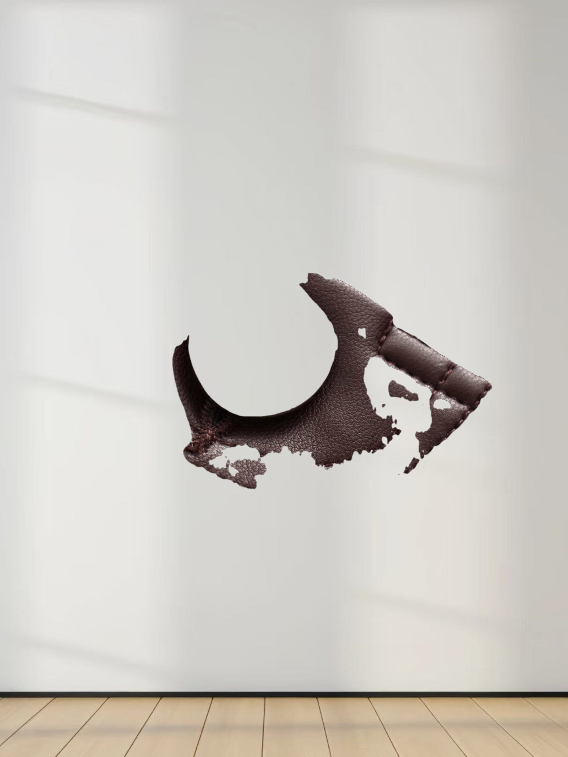 Front Pocket Straight Faux Leather Skirt-Brown