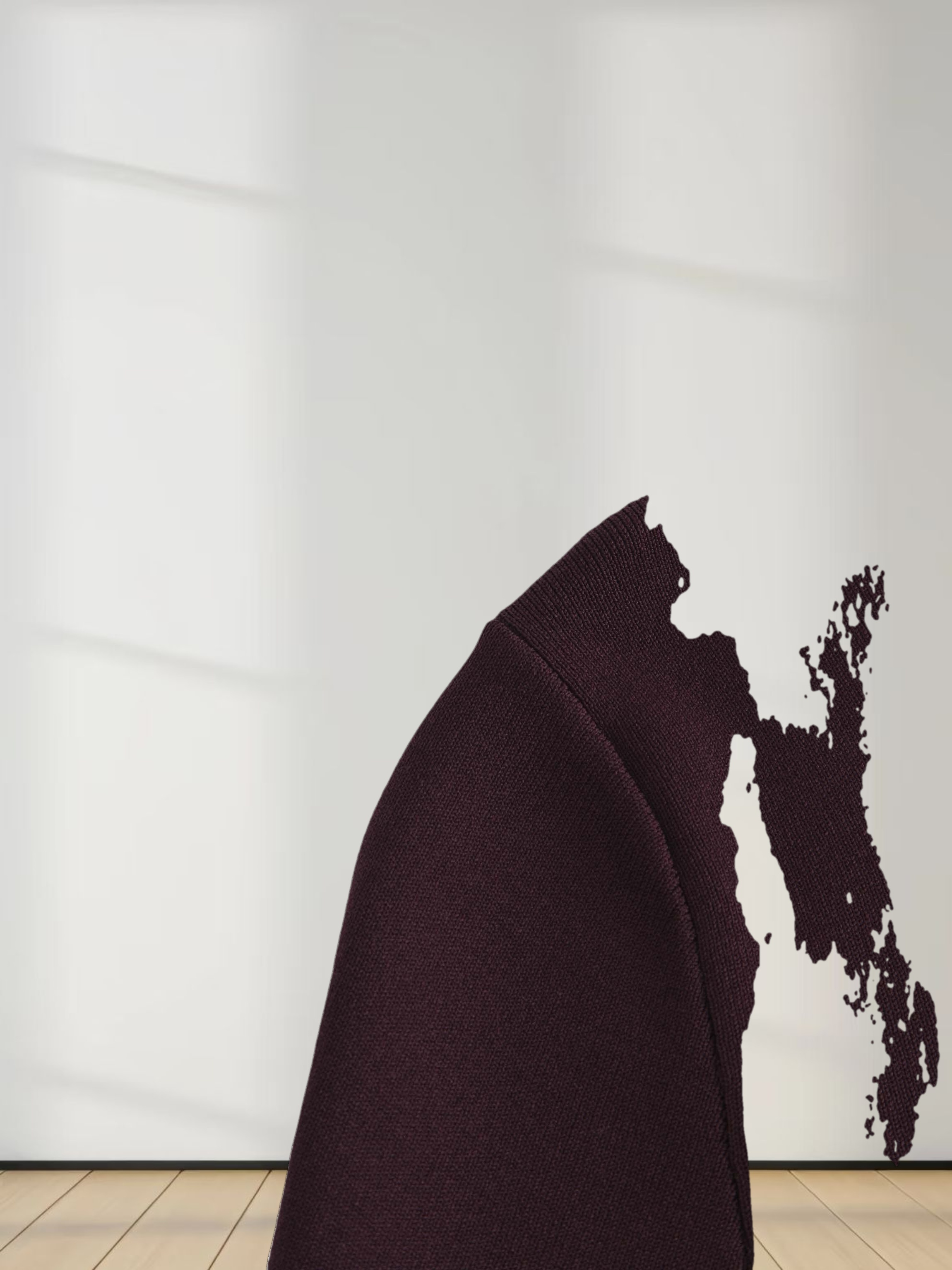 High Cuff Sweater-Burgundy