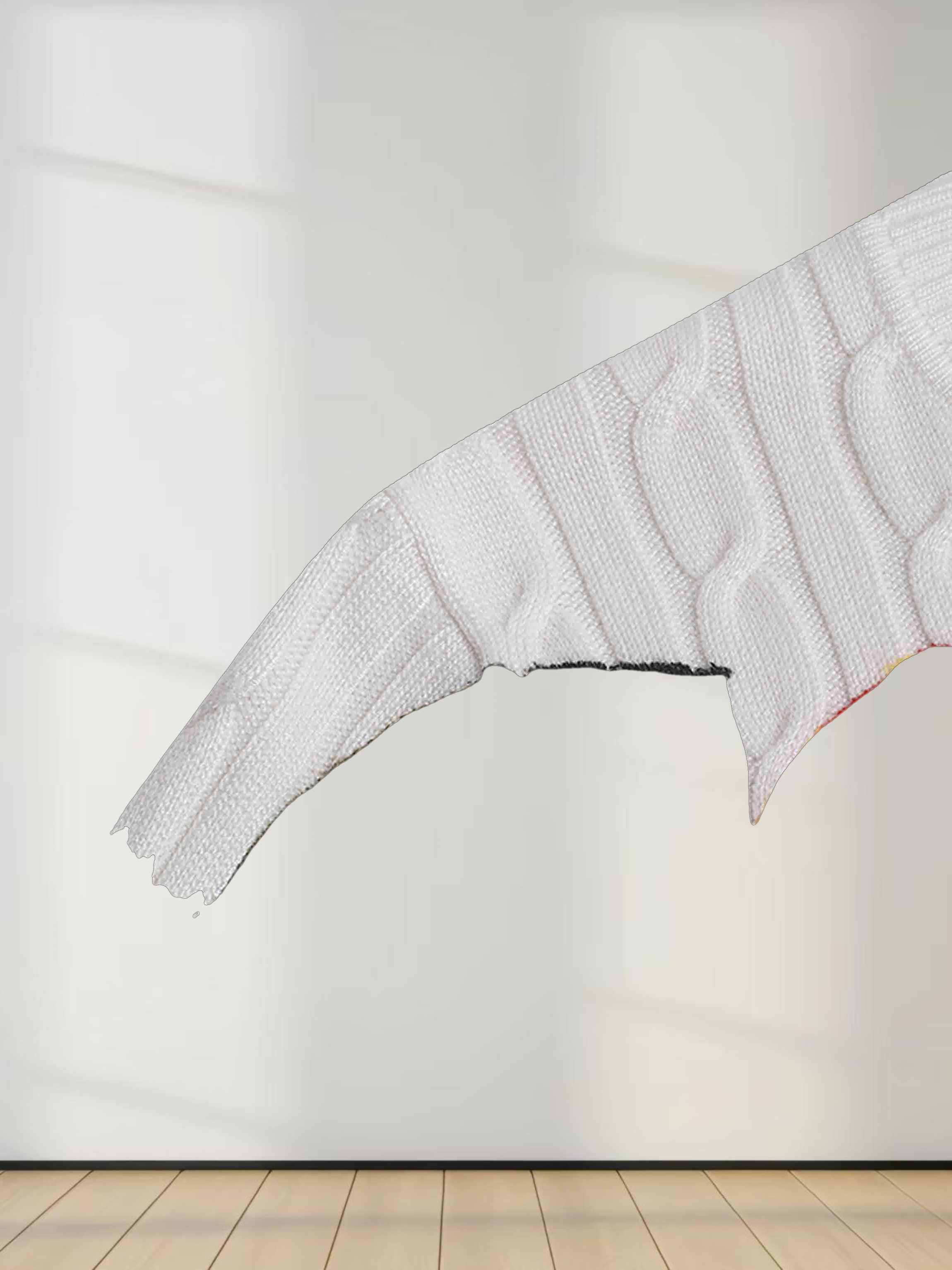 Printed Cable Knit Sweater-Bold Floral