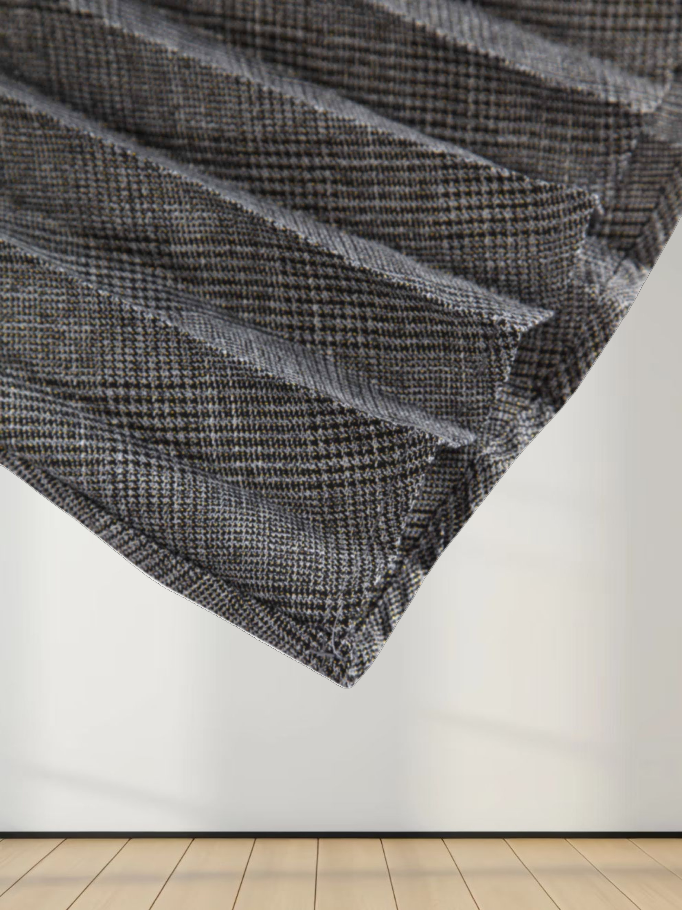 Pleated Faux Wrap Skirt-Shimmer Plaid