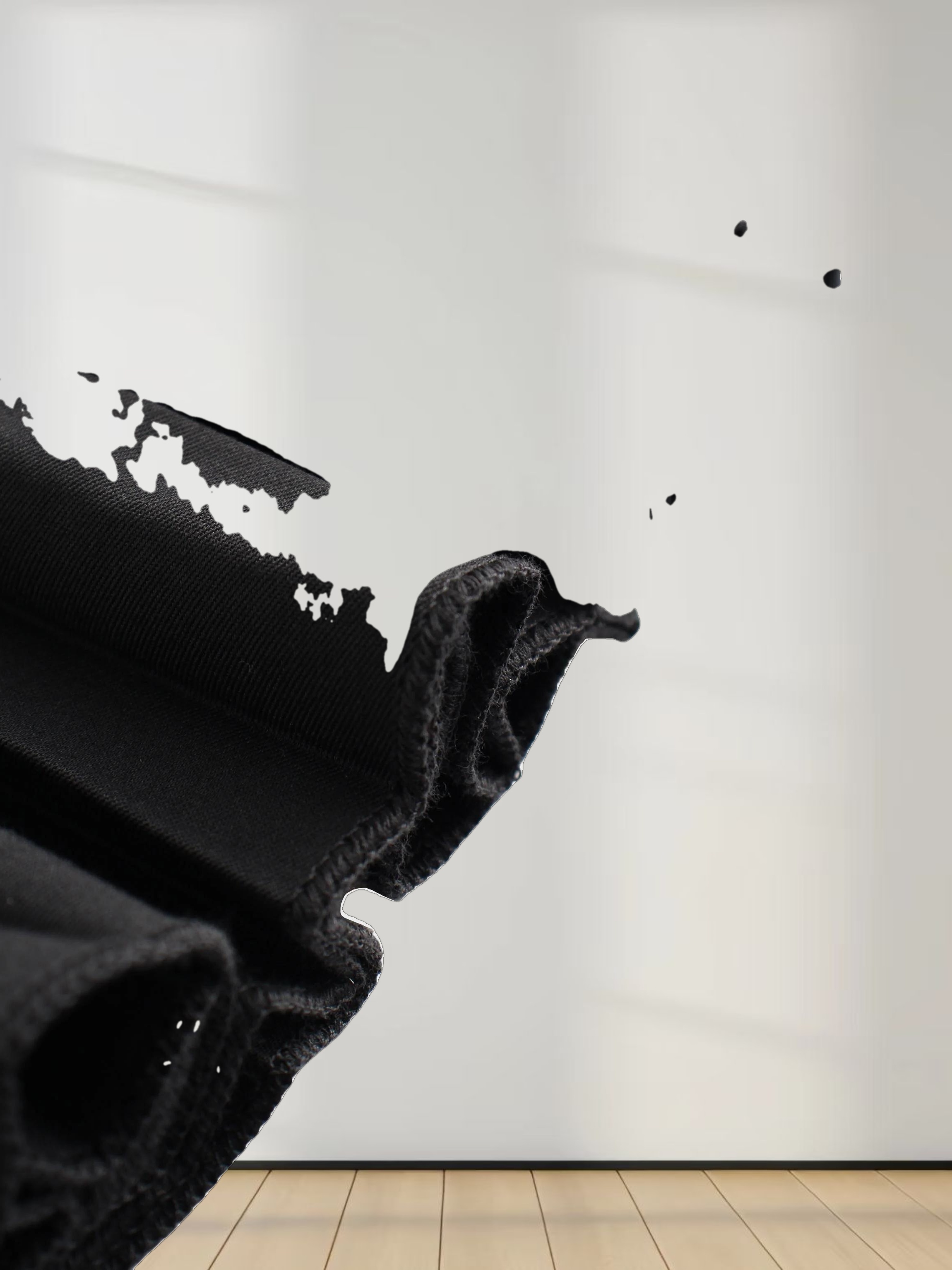 Mix Pleat Skirt-Black