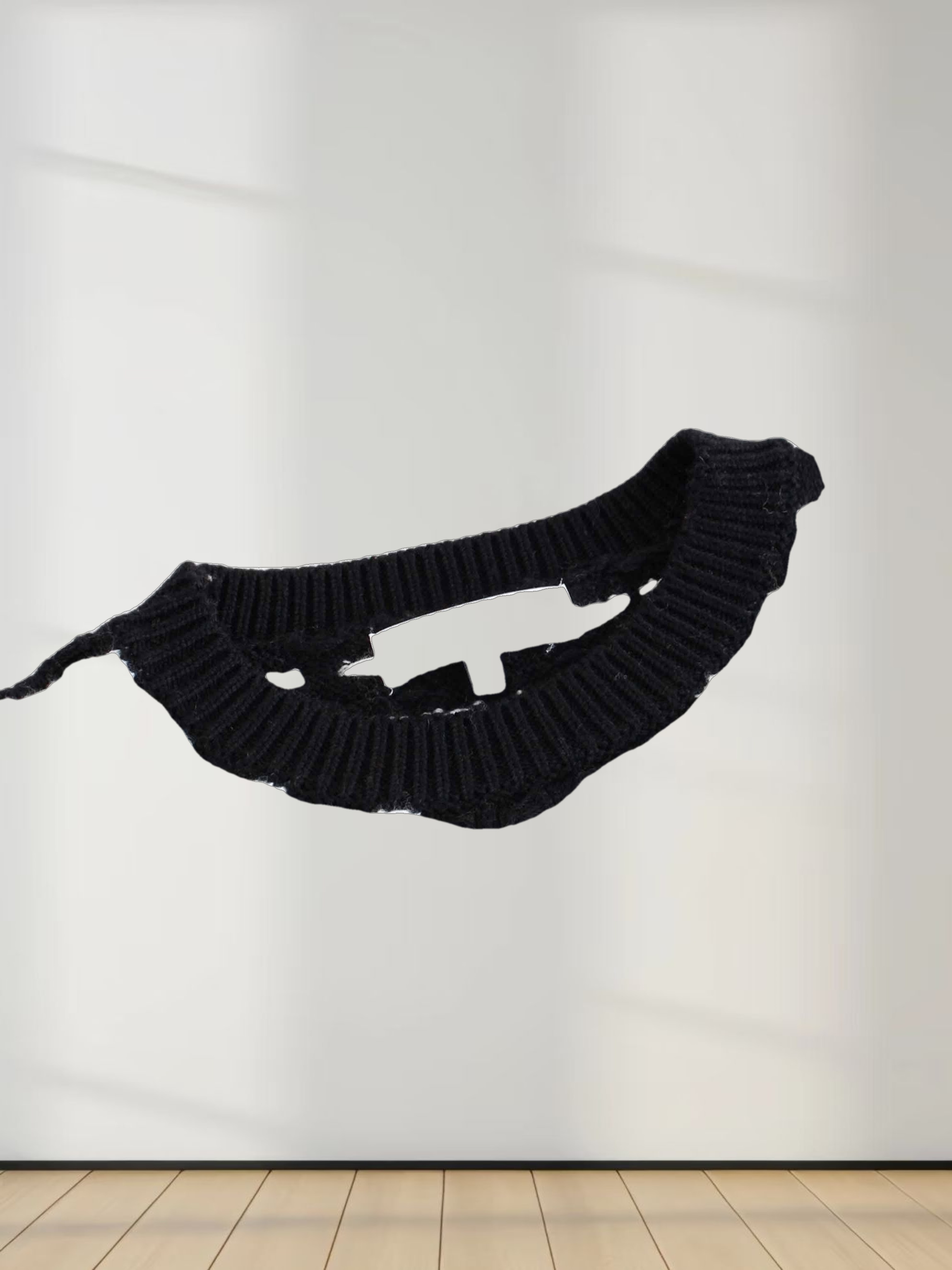 Basket Weave Sweater-Black/White