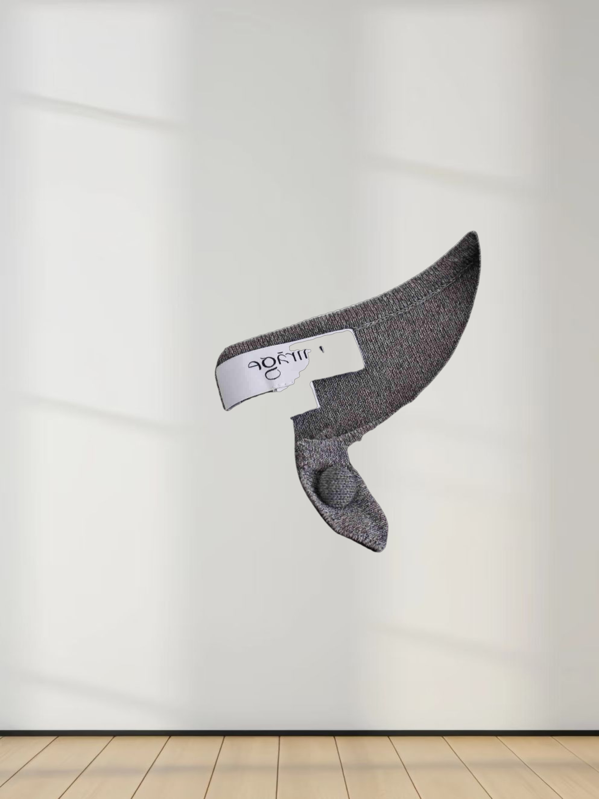 Scallop Edge Crew Cardigan-Heather Grey