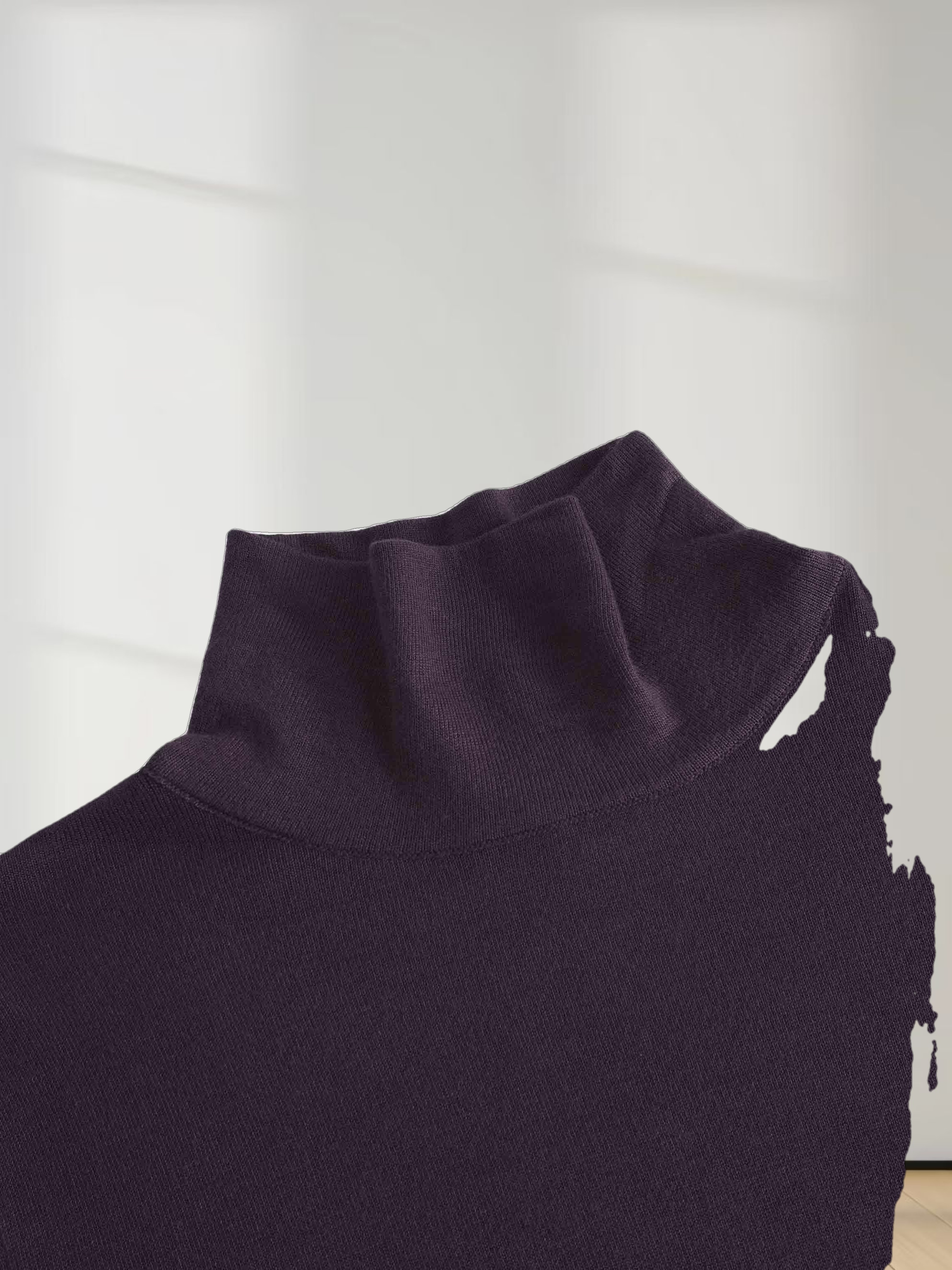 Knit Turtleneck-Brown