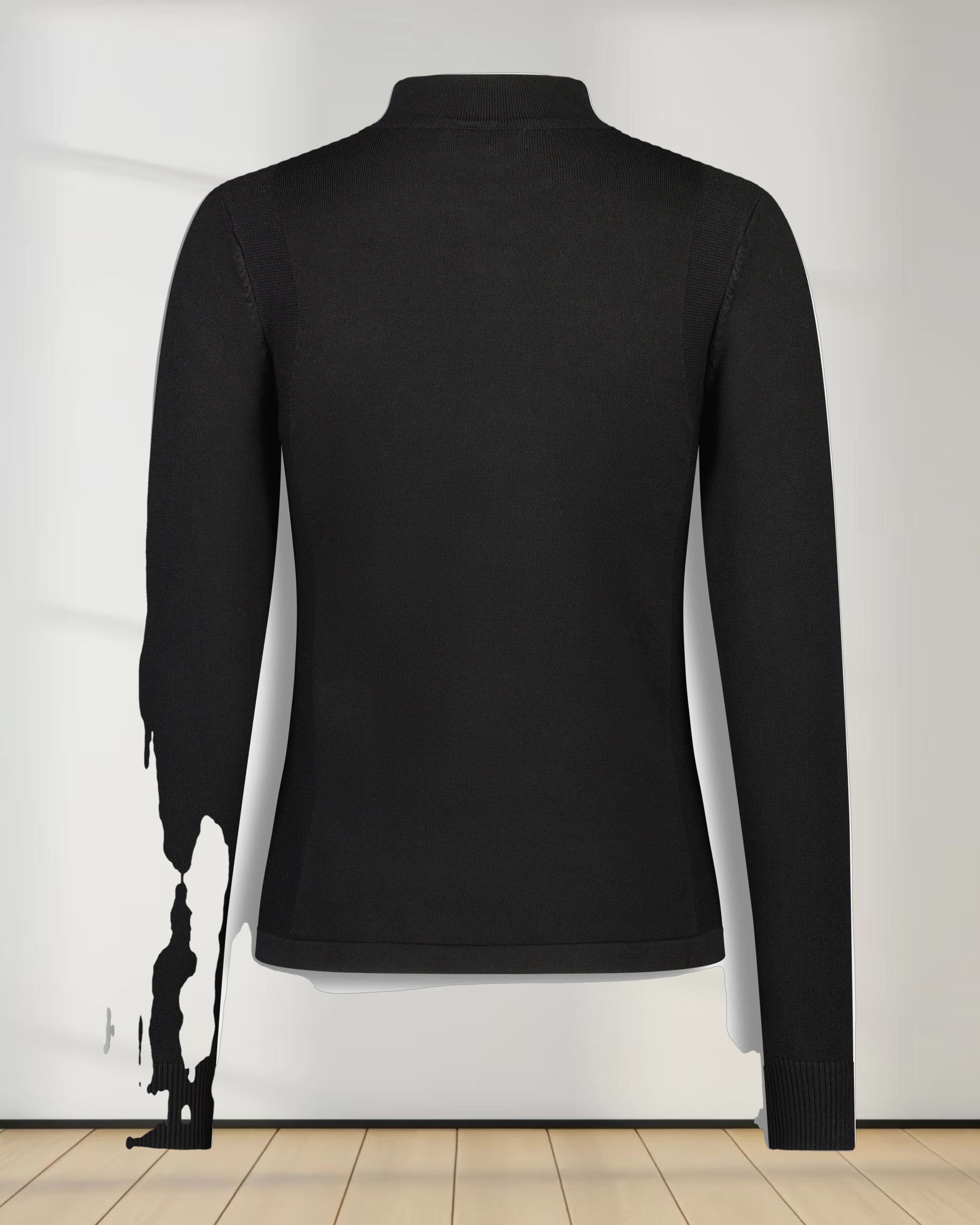 BASIC MOCK NECK TURTLENECK-BLACK