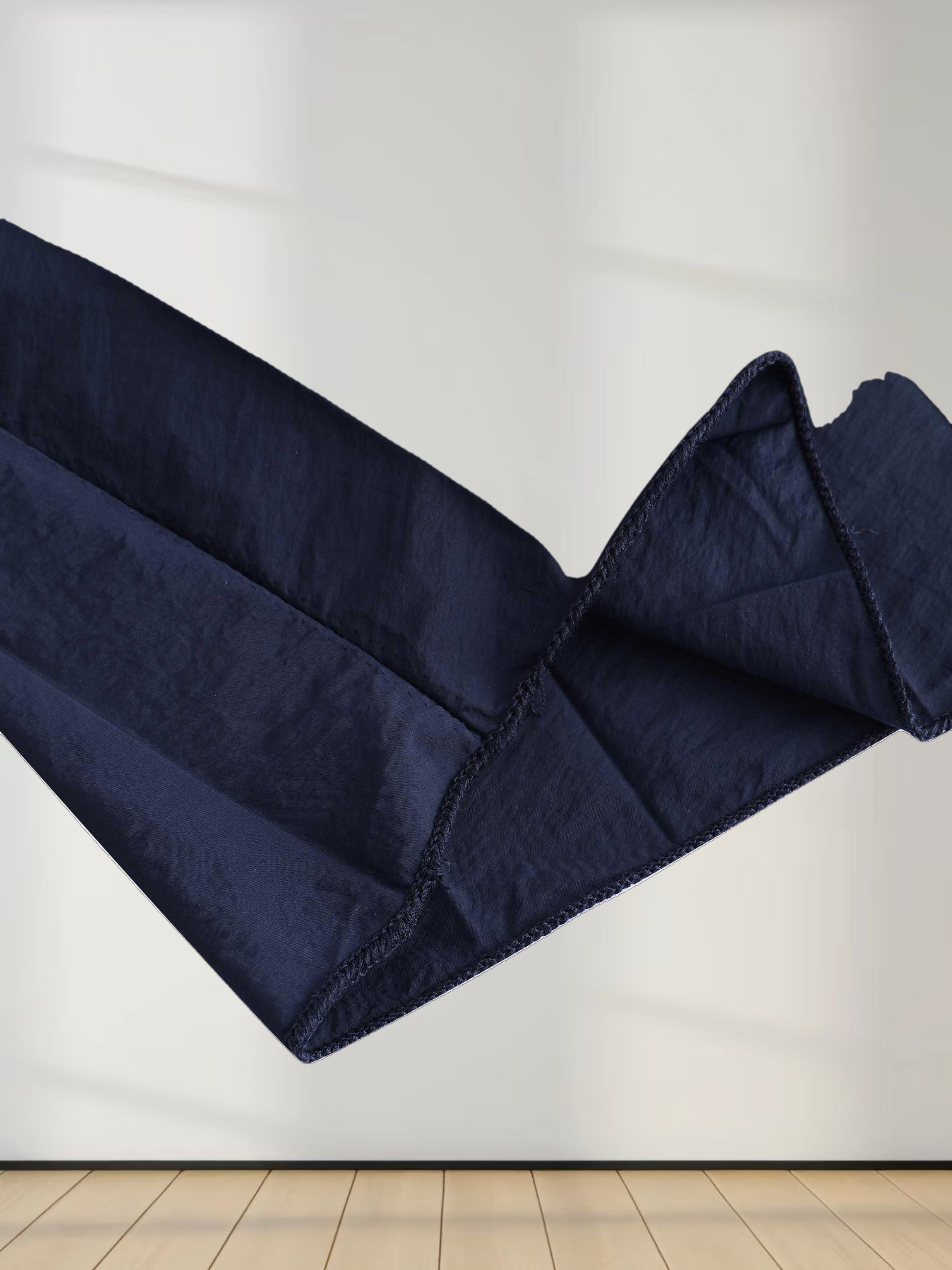 Nylon Circle Skirt-Navy