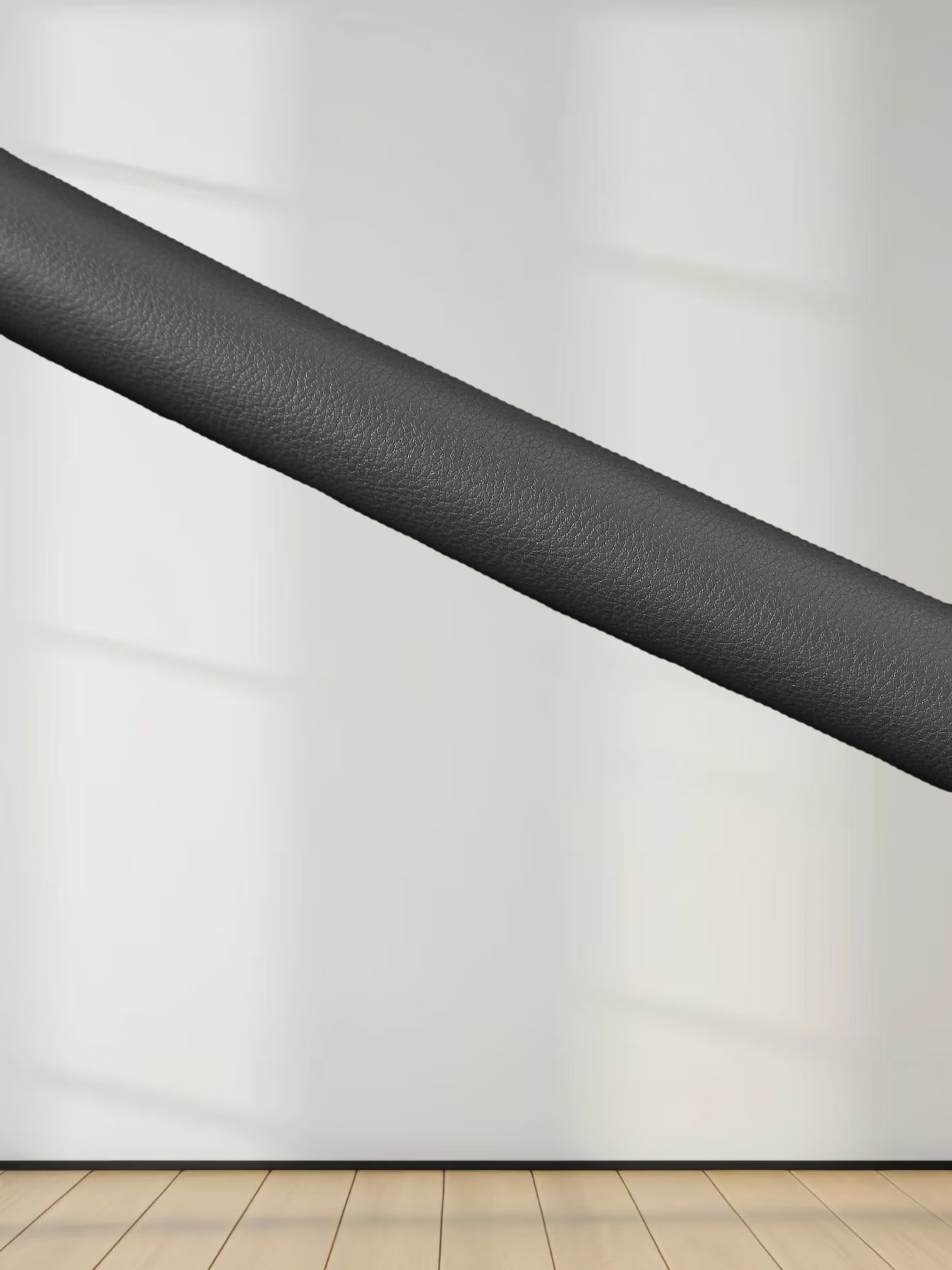 Leather Inverted Pleat Skirt-Grey