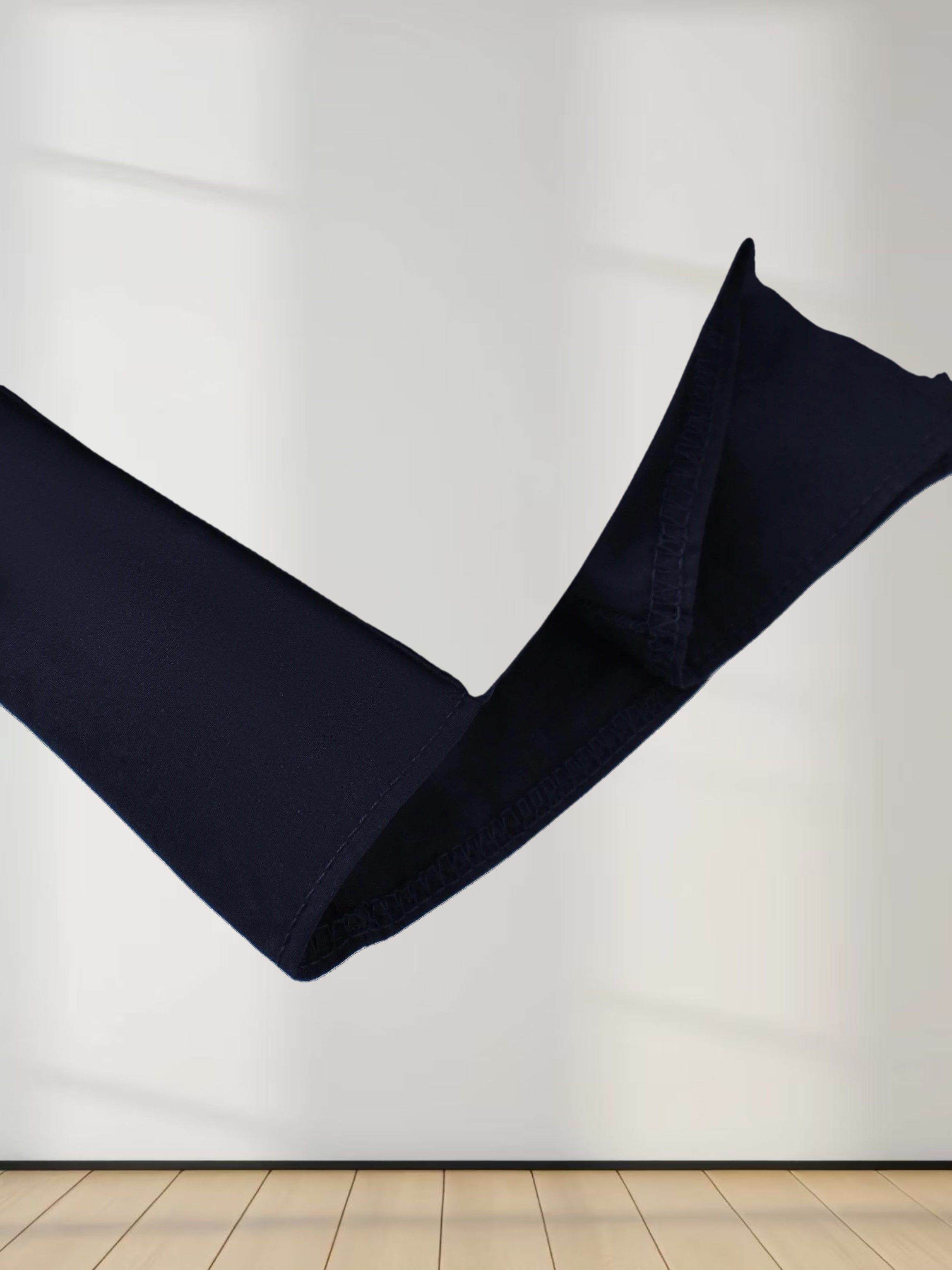 Cotton Pleated Skirt-Navy