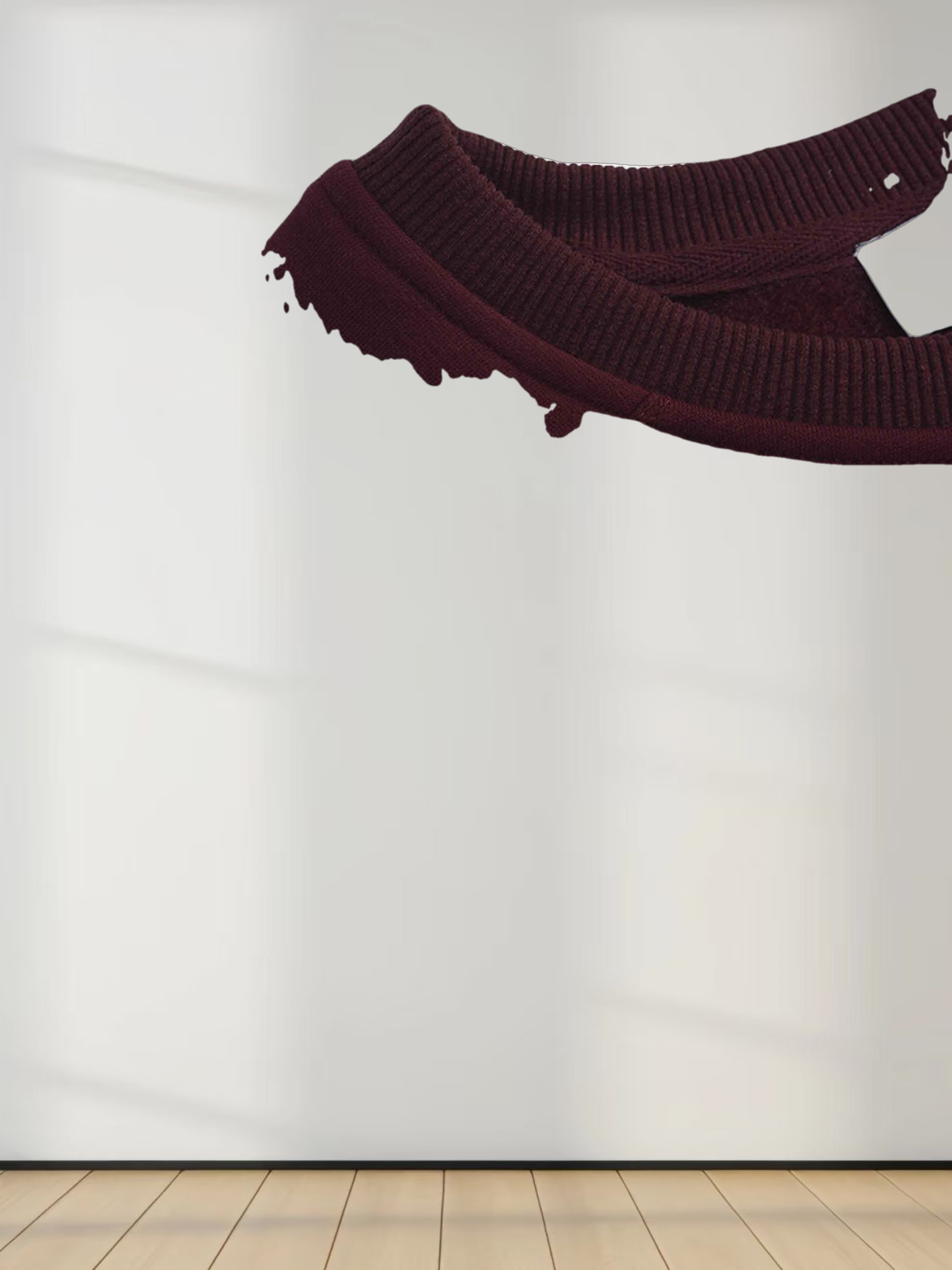 Side Strap Dolman Sweatshirt-Maroon