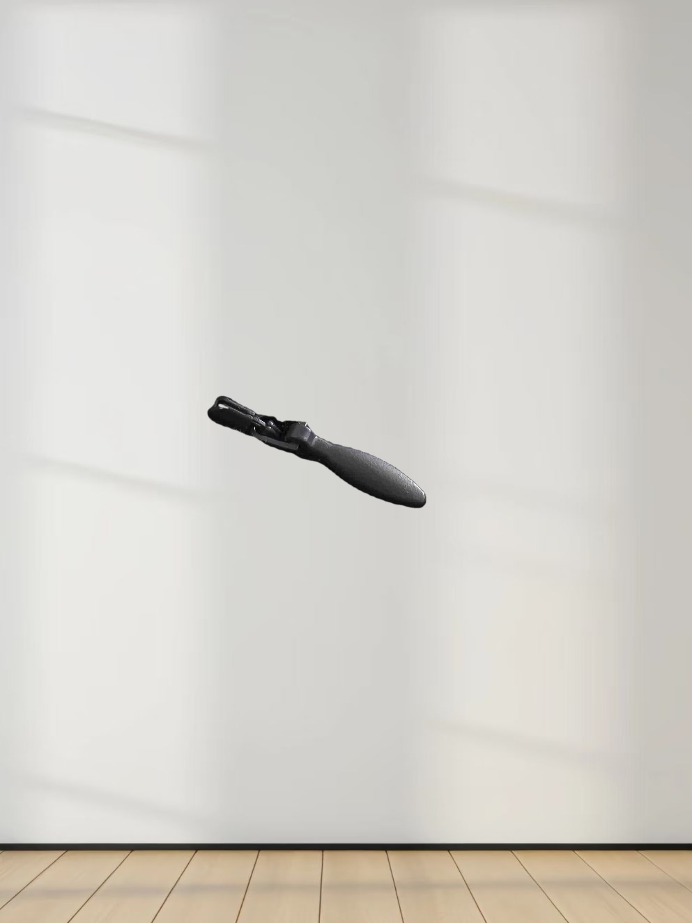 Side Inverted Pleat Denim Skirt-Black