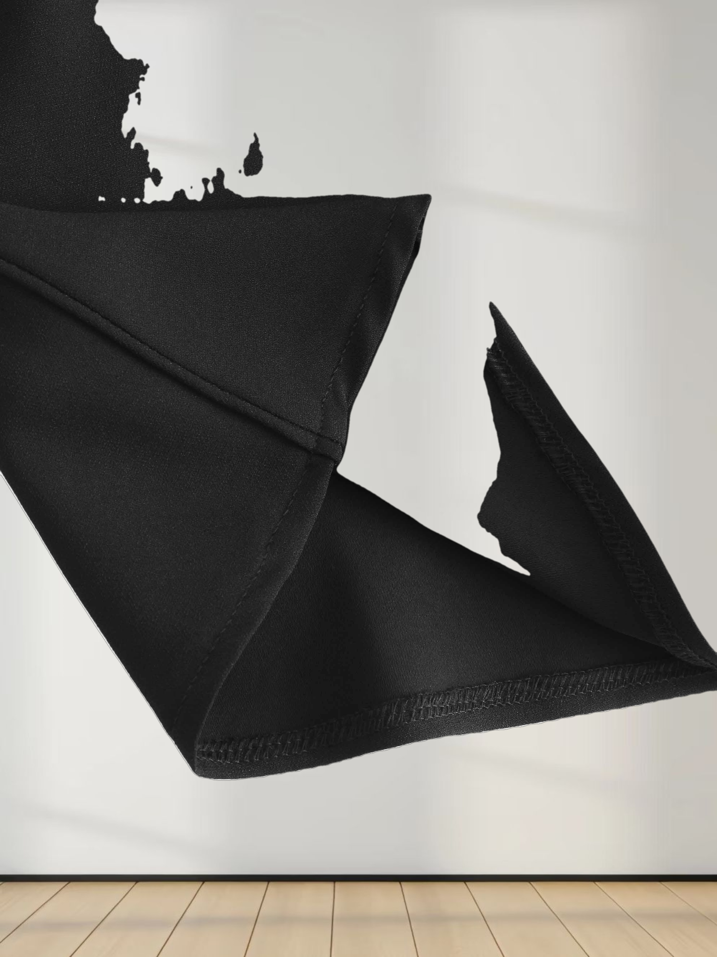 Crepe Bottom Dress-Black/Black