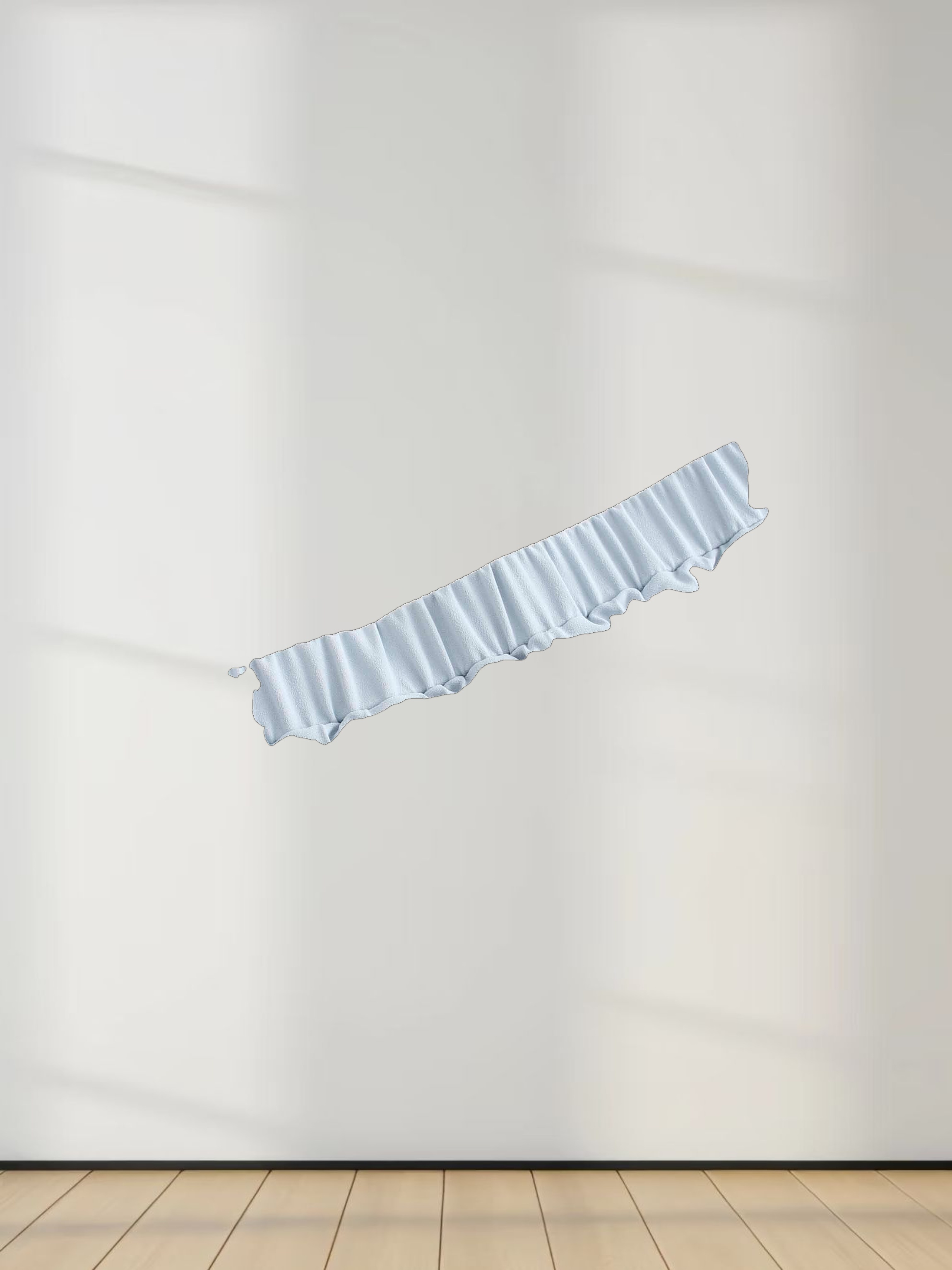 Crepe Pleated Maxi Skirt-Light Blue