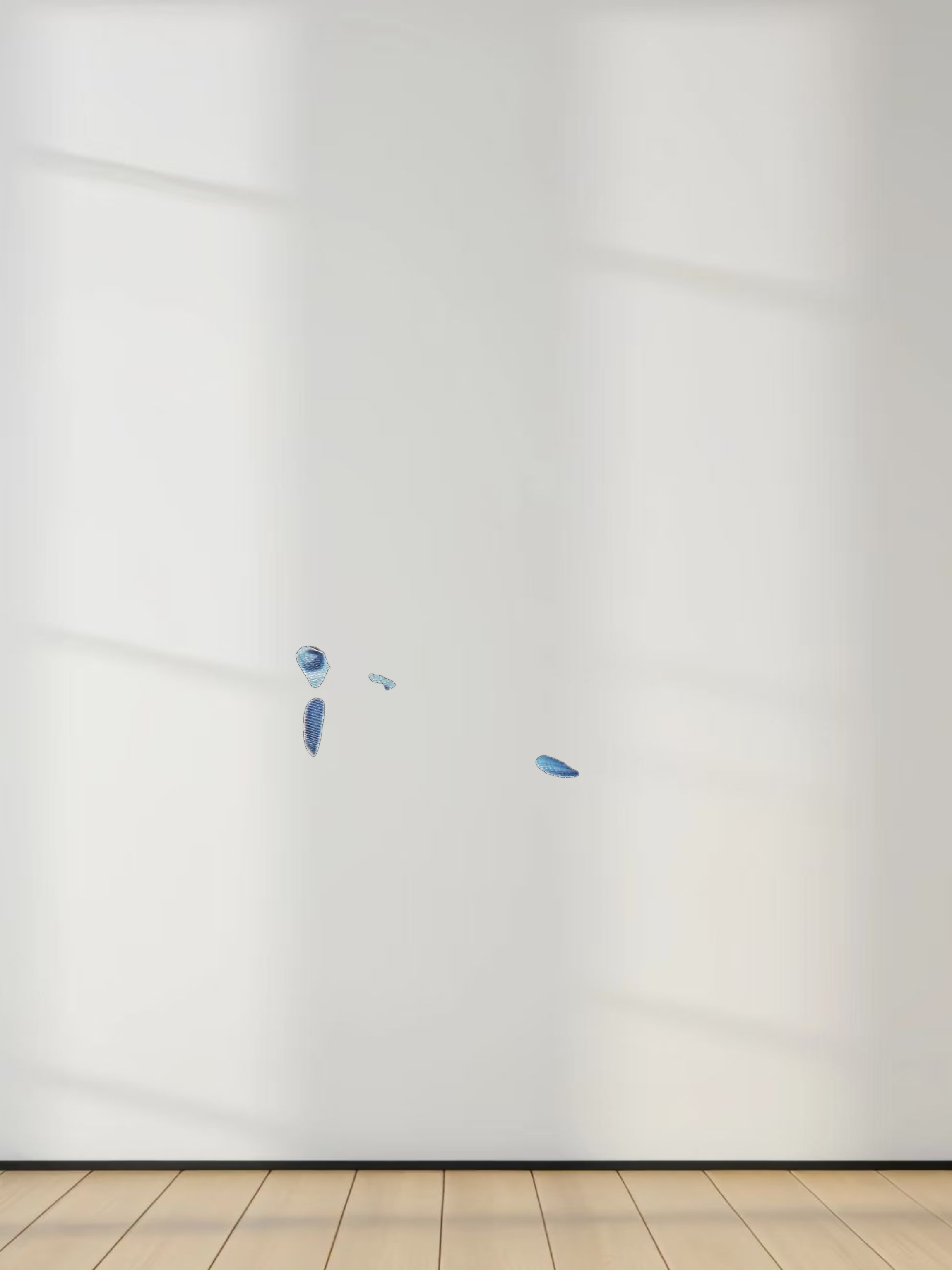 Sleeveless Crew Neck Dress-Blue Flower