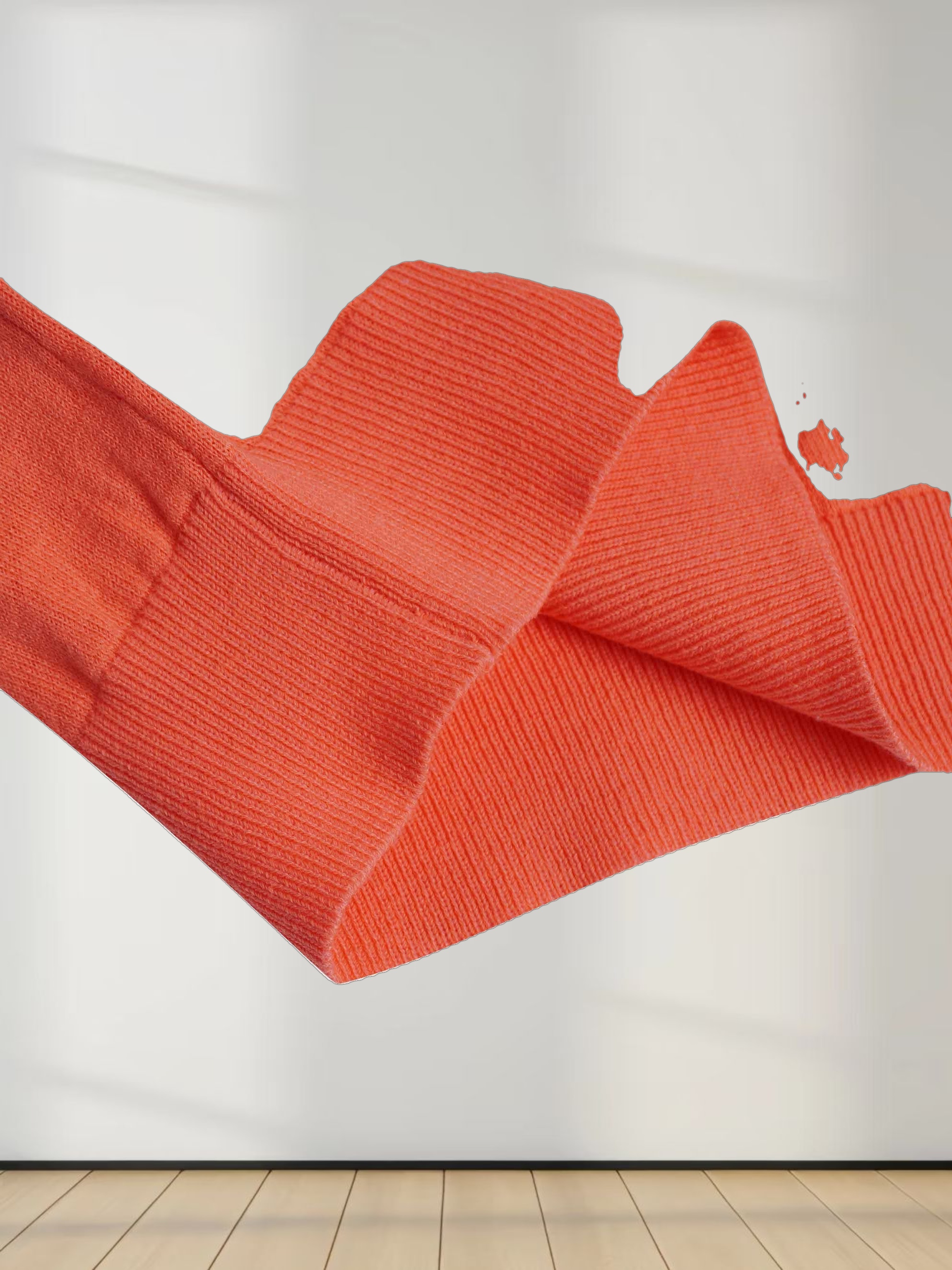 High V Lightweight Sweater-Coral