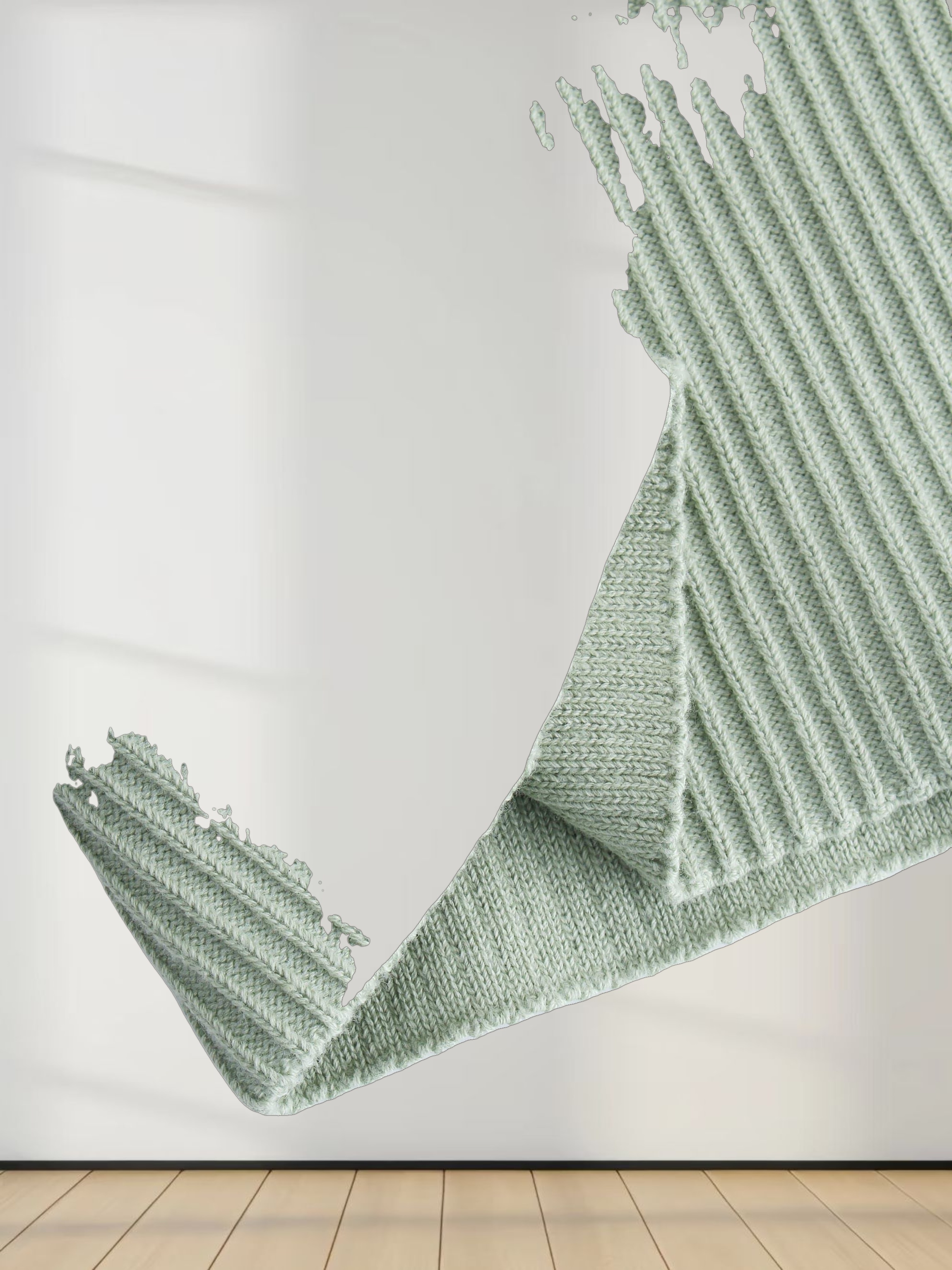 Sleeveless Ribbed Crew-Seafoam