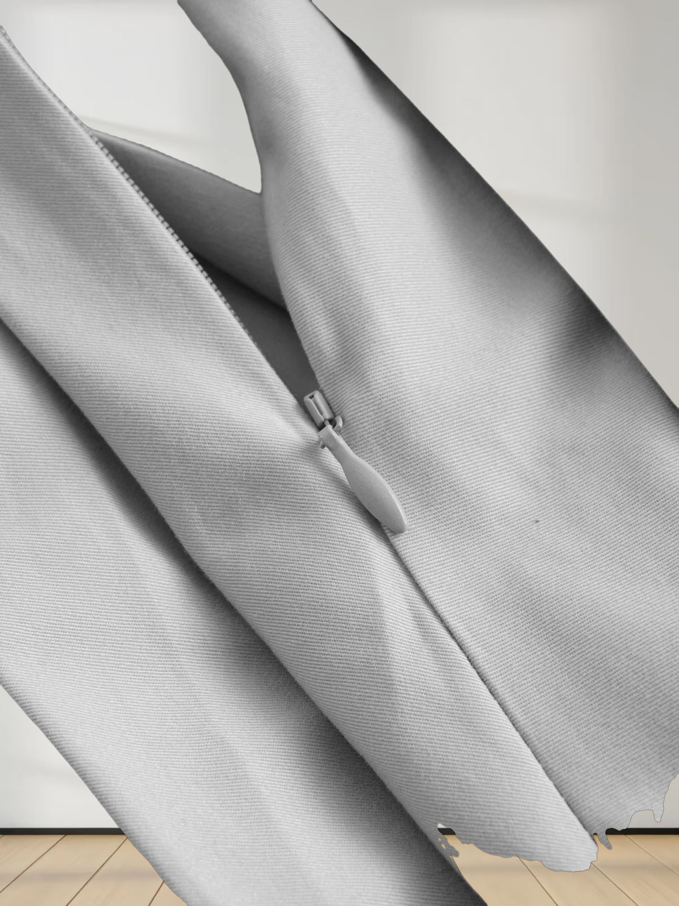 Full Pleated Skirt-Ice Grey