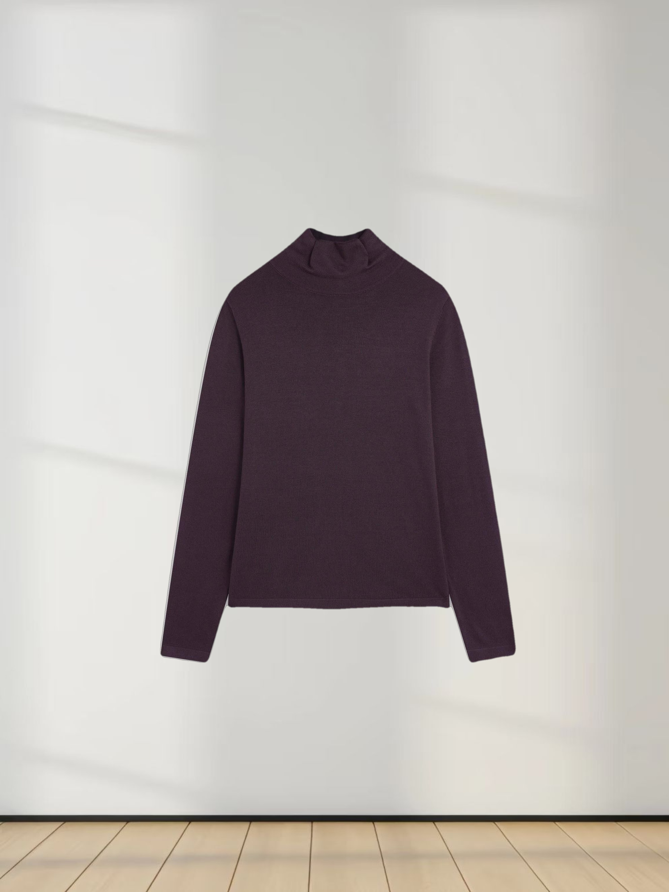 Knit Turtleneck-Brown