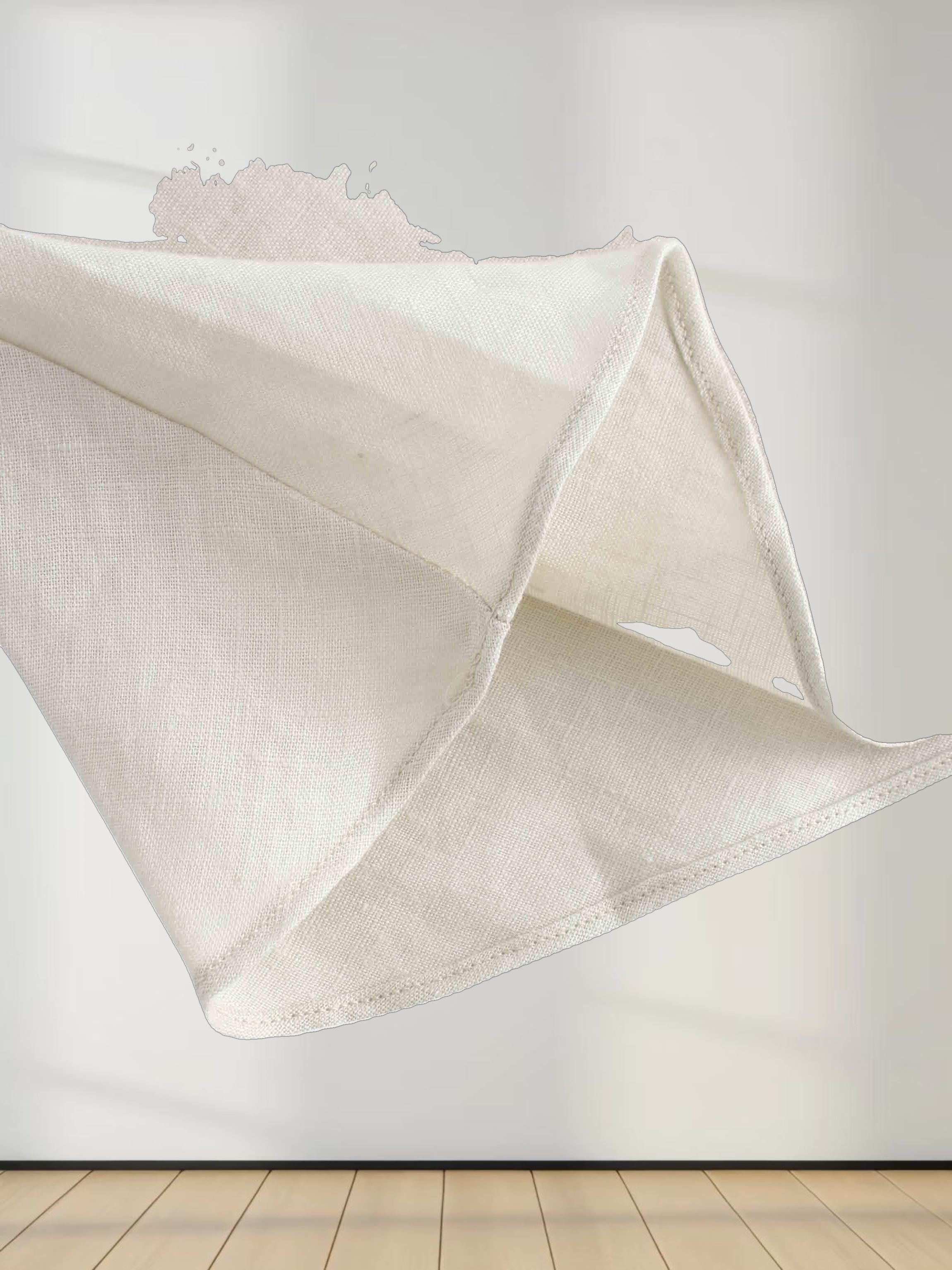 Linen A-Line Slip Dress-Ecru