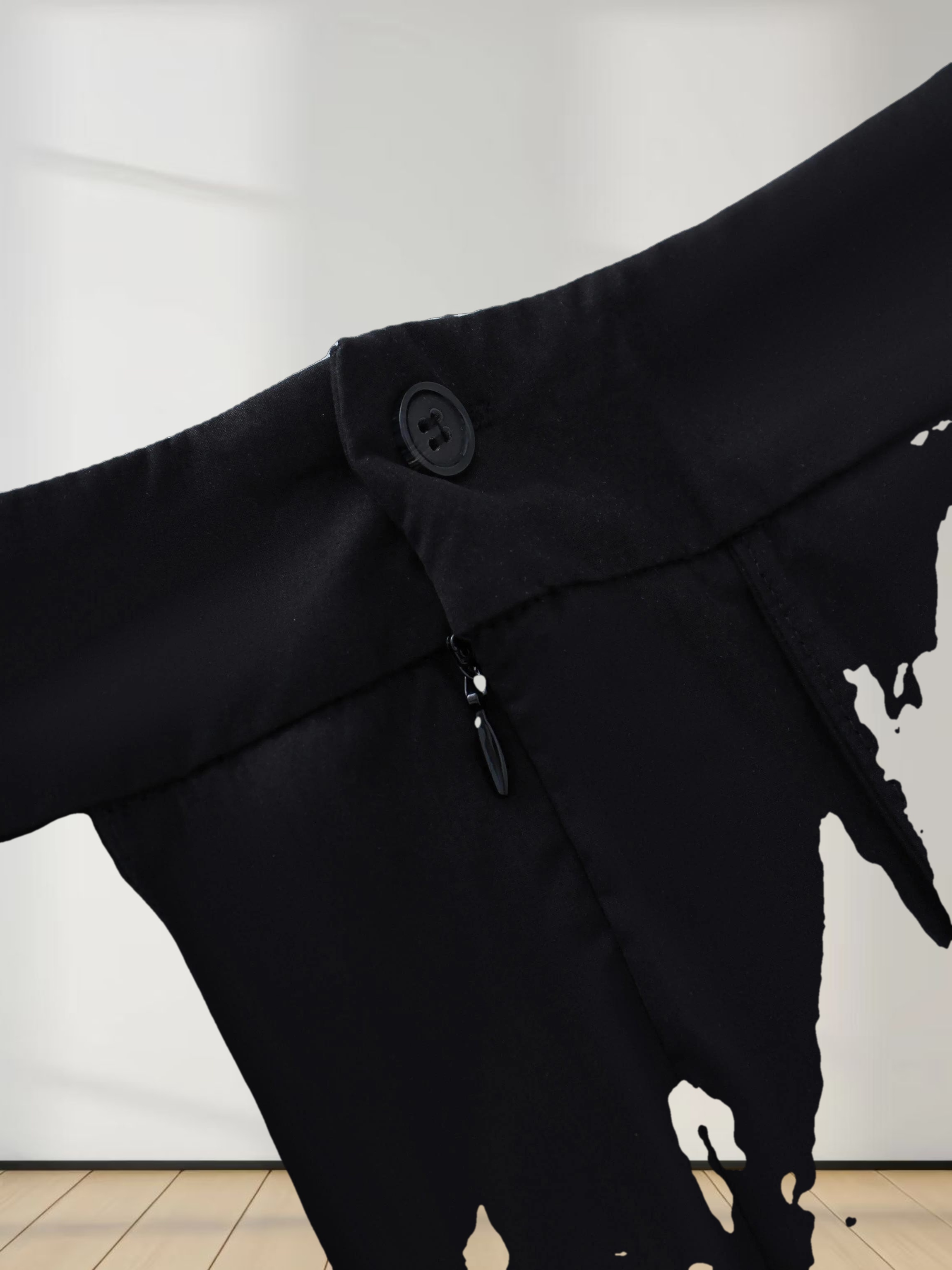 Cotton Pleated Skirt-Black