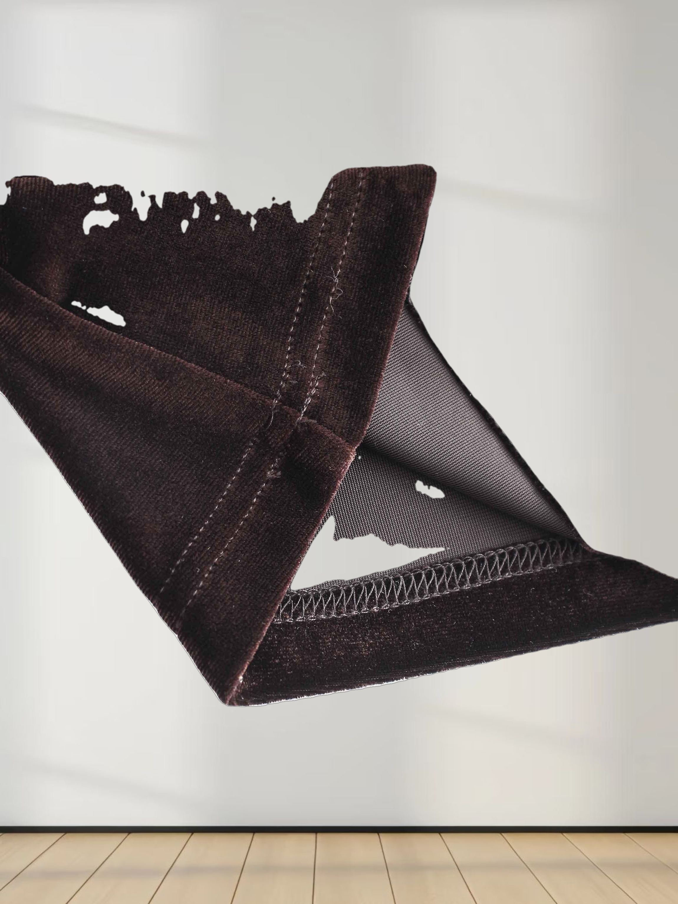 Ombre Velour Slip Dress-Brown