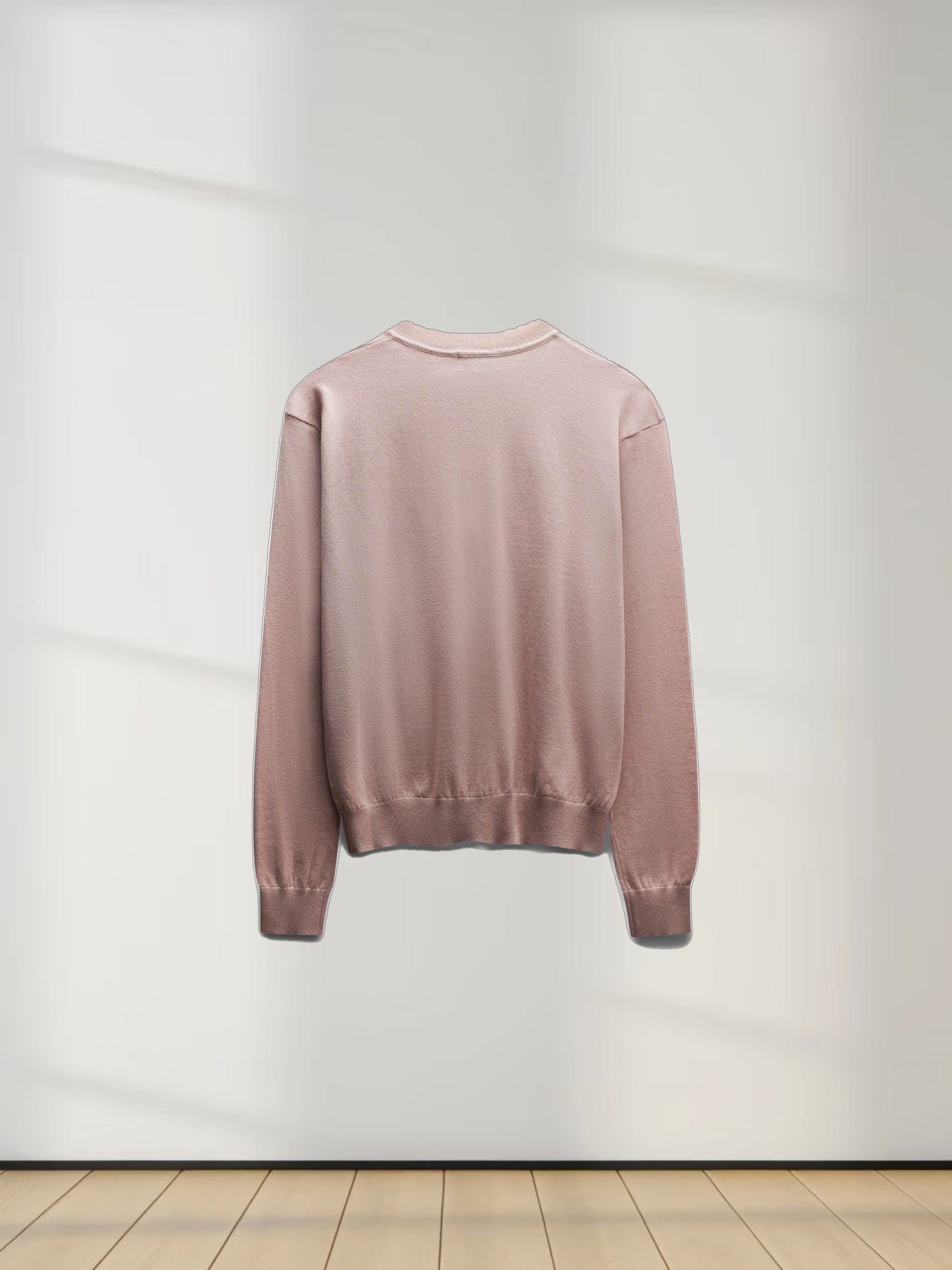 High V Lightweight Sweater-Tan