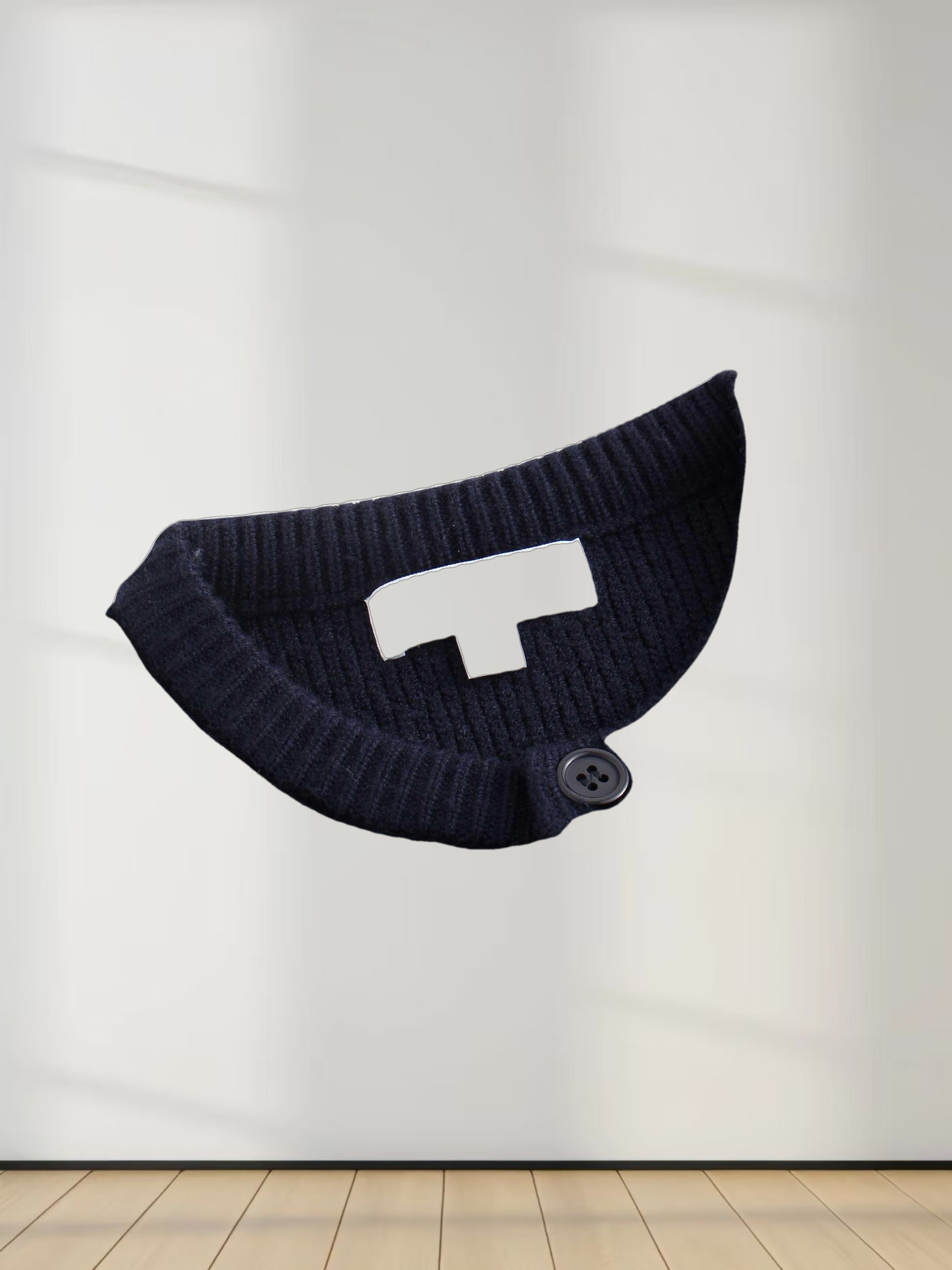 Textured Crew Cardigan-Navy