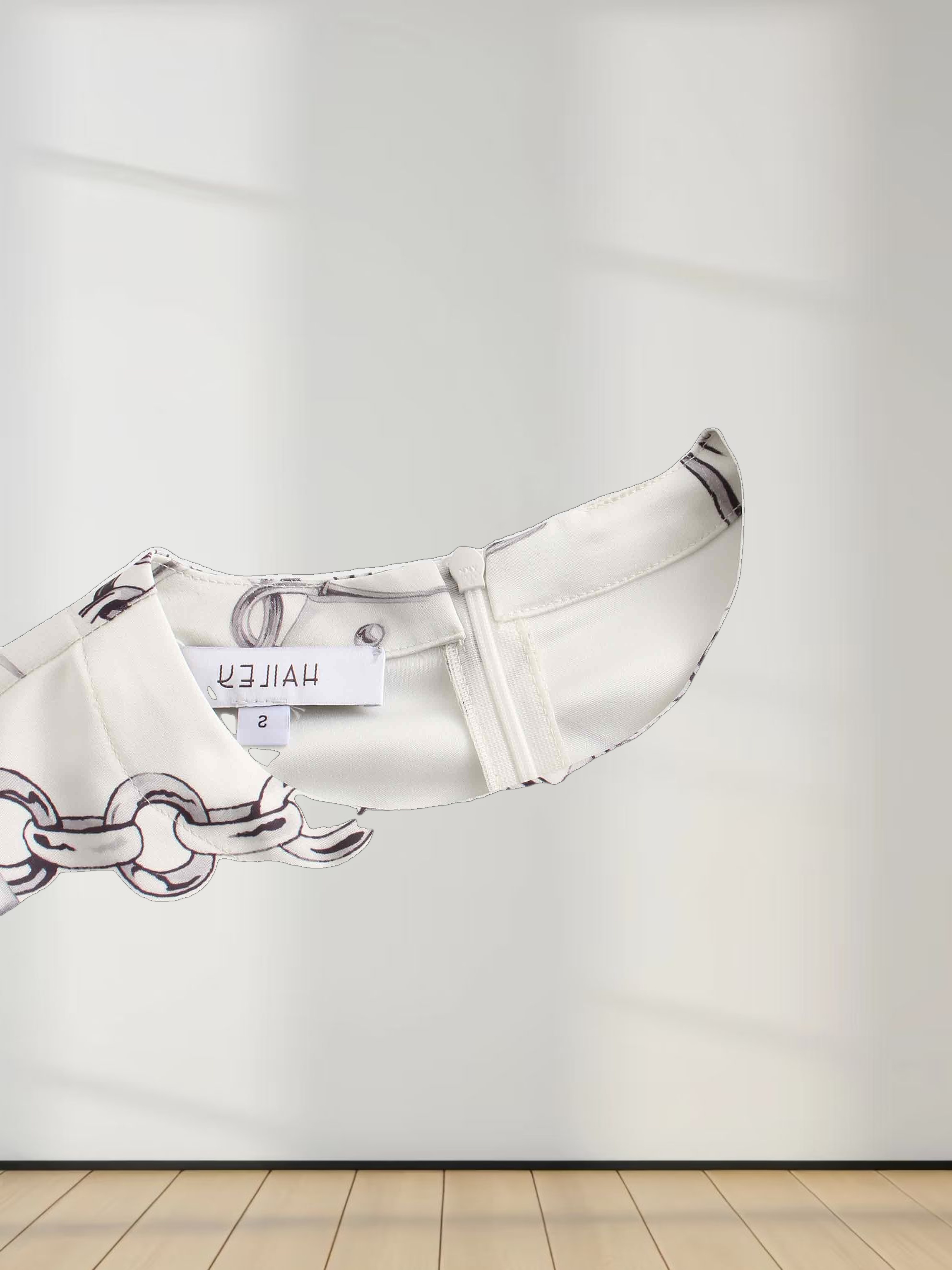 Faux Satin Crop Swing Top-Chains