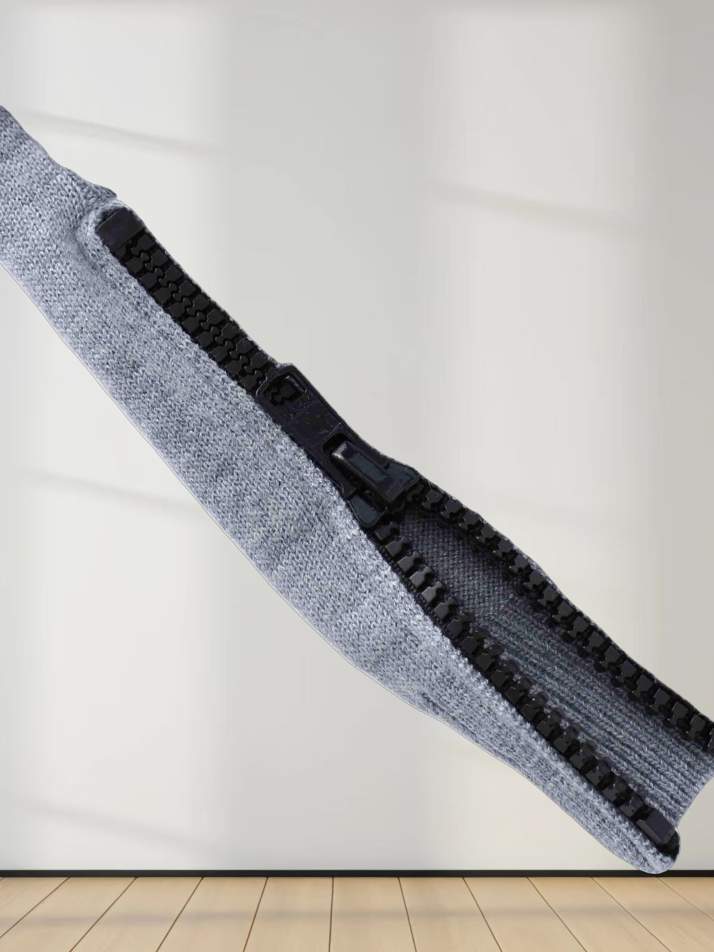 Side Zipper Sweater-Grey