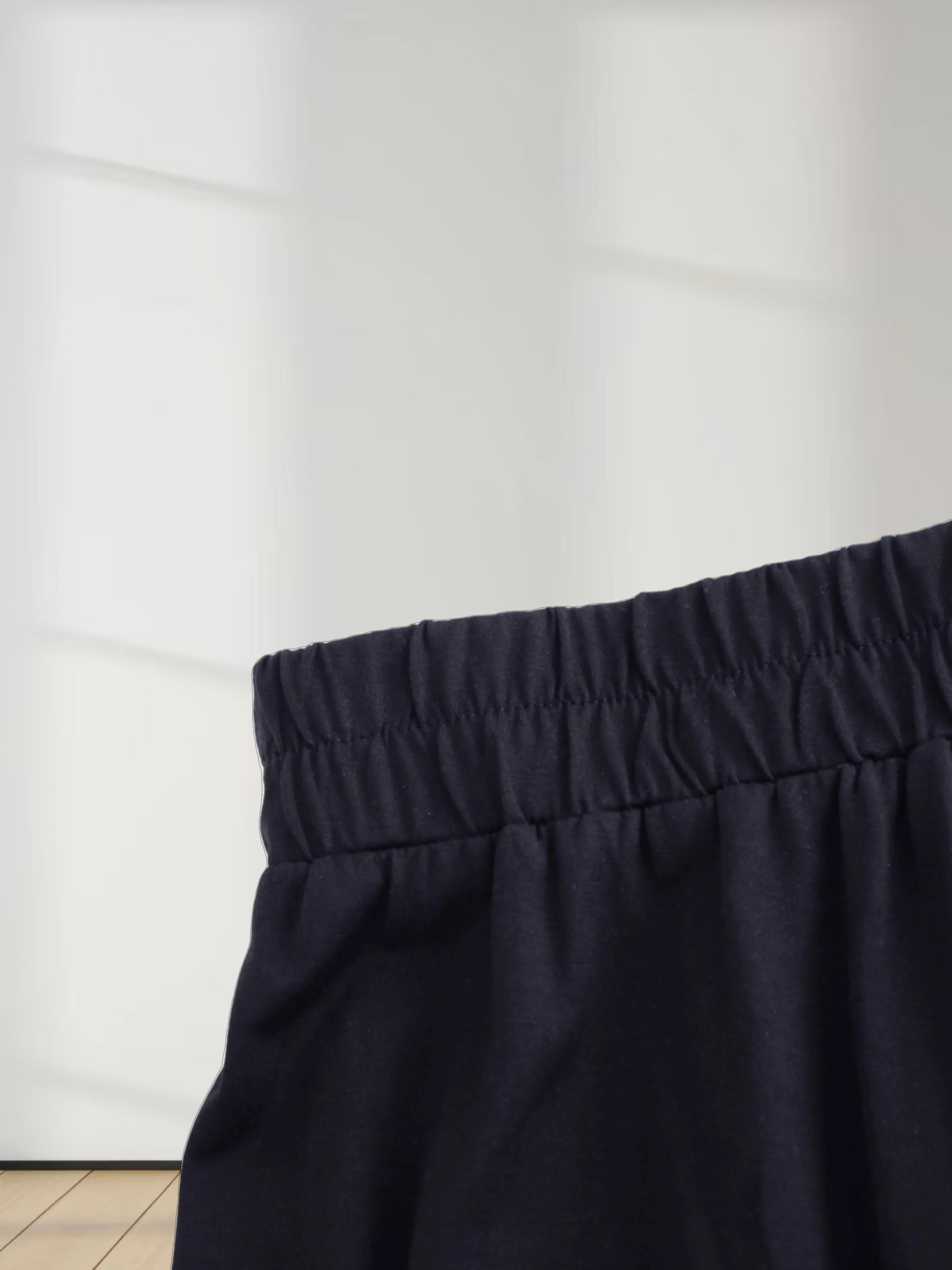 Elastic Waist T-Shirt Skirt-Navy