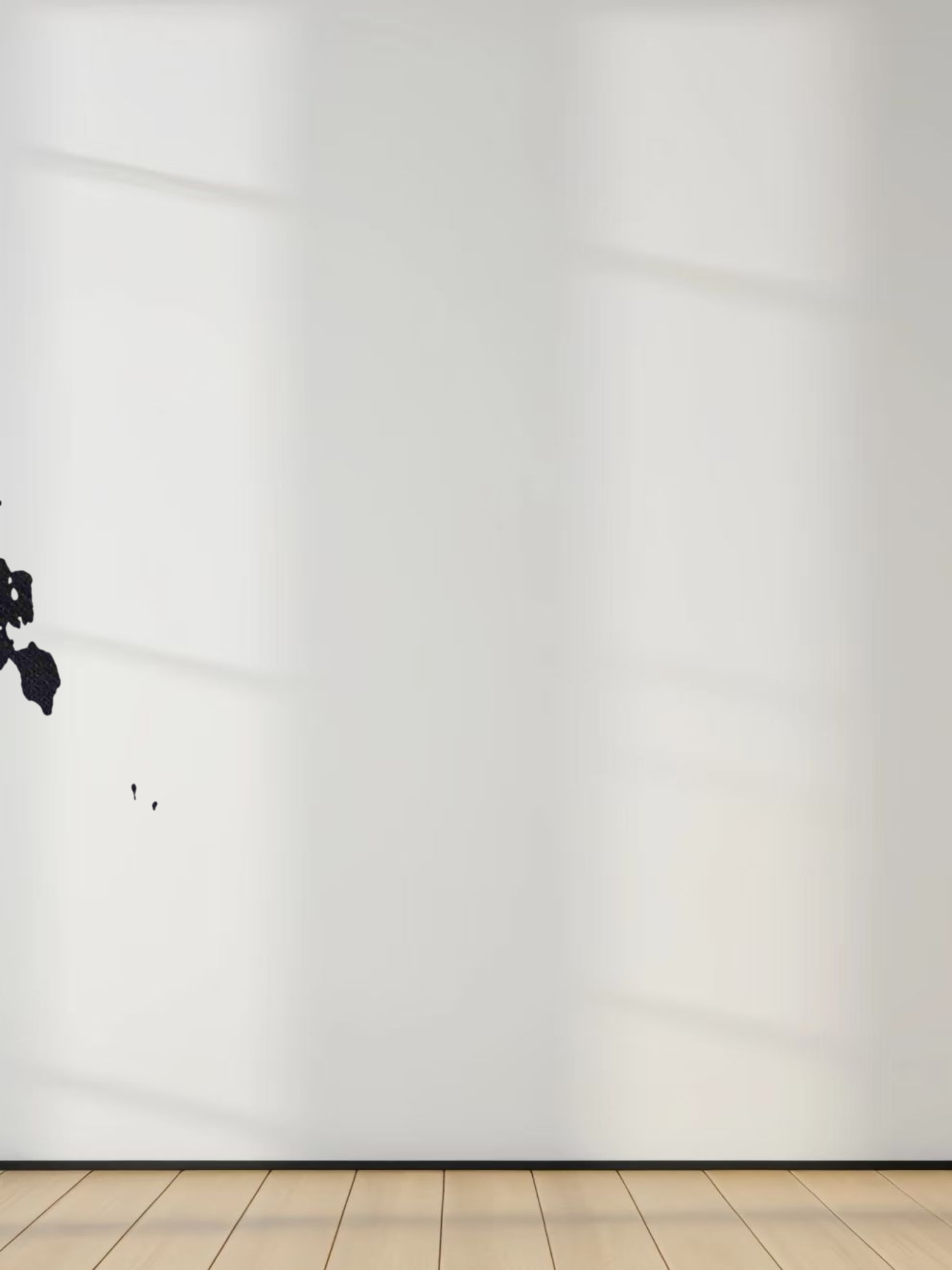 Leaf Design Turtleneck-Black