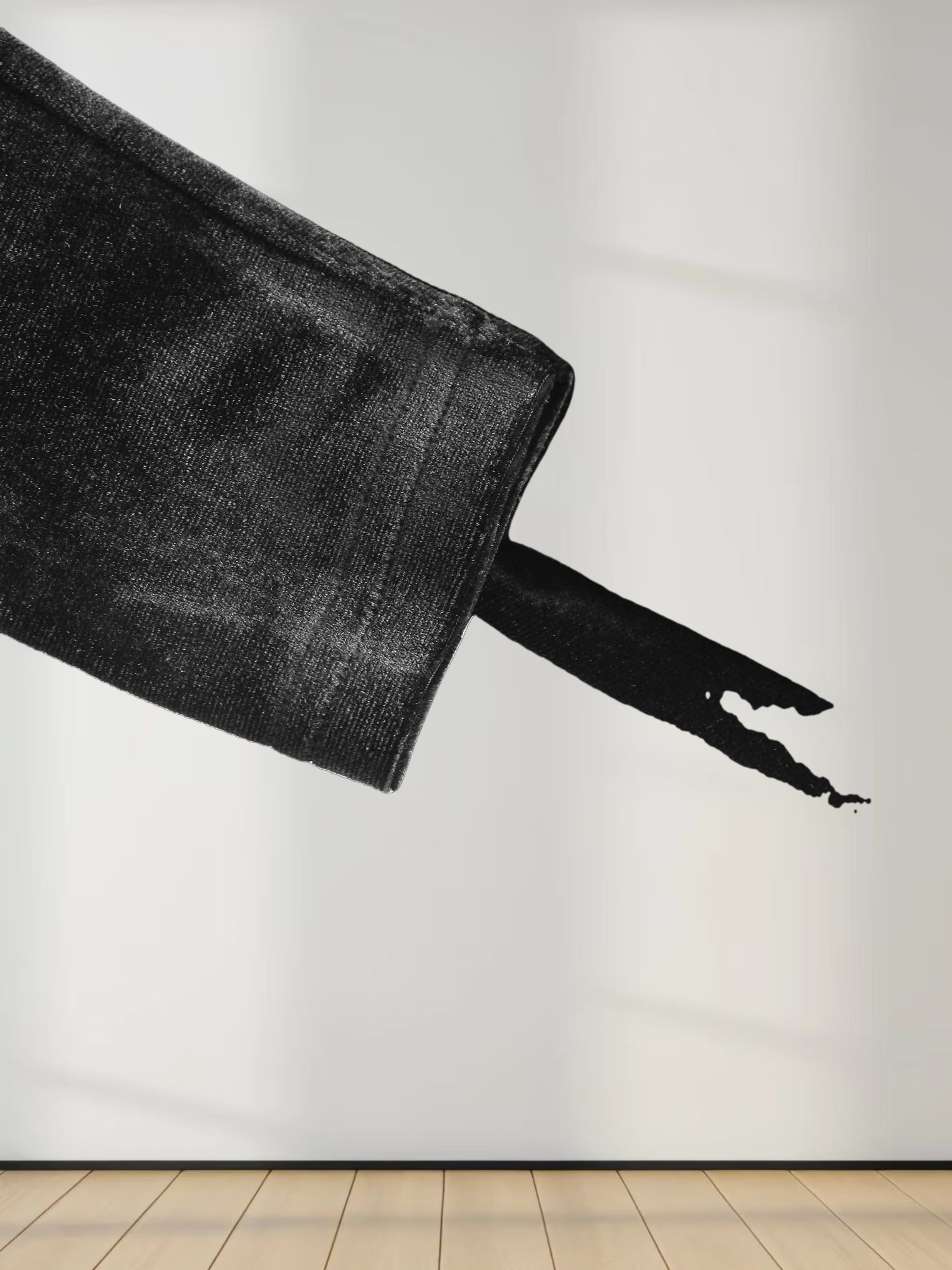 Velour Front Knot Maxi Dress-Black