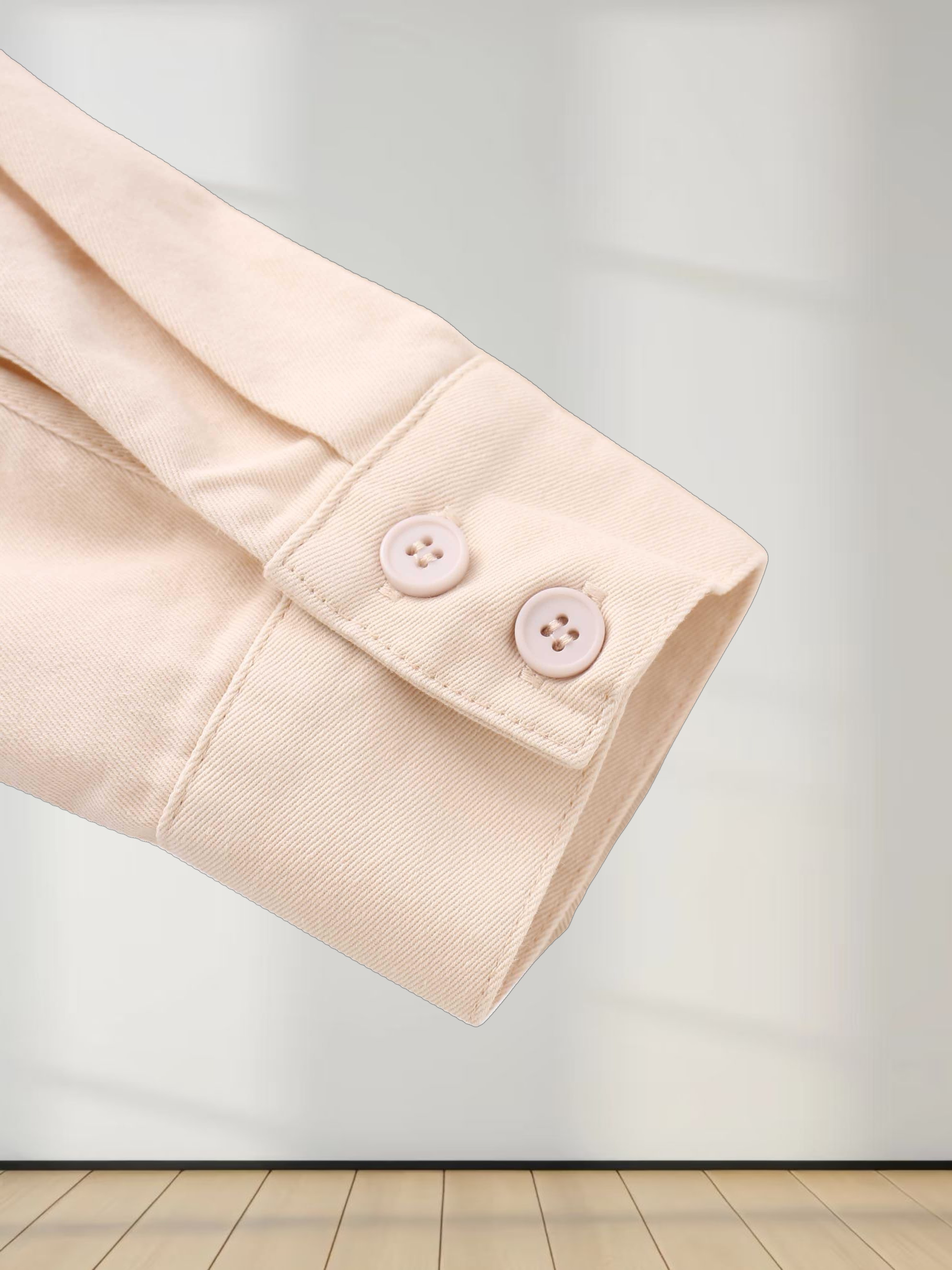 V-Neck Swing Dress-Tan