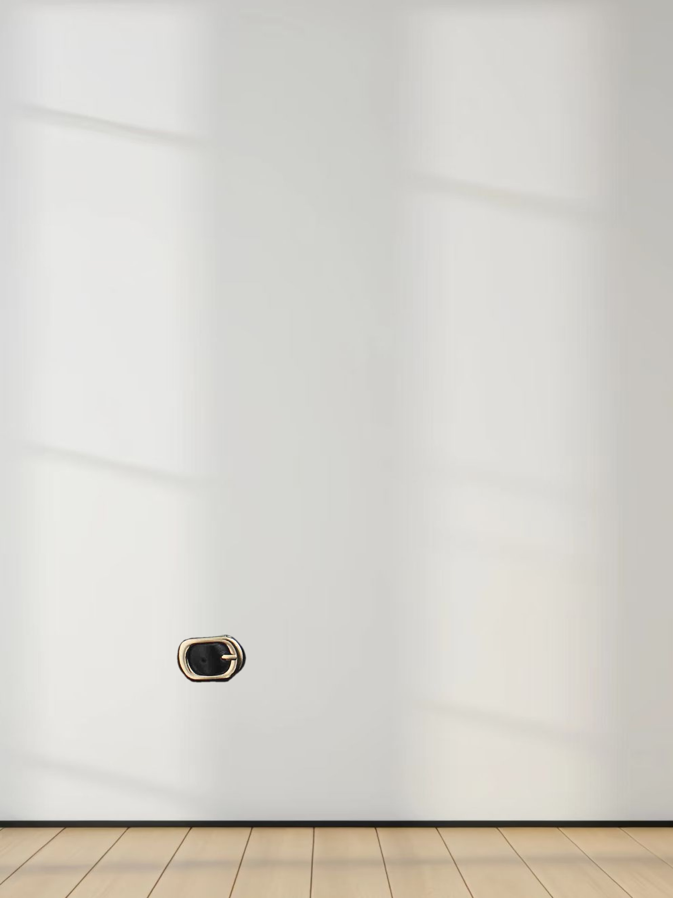 Faux Wrap Pleated Front Buckle Skirt-Pinstripe/Plaid