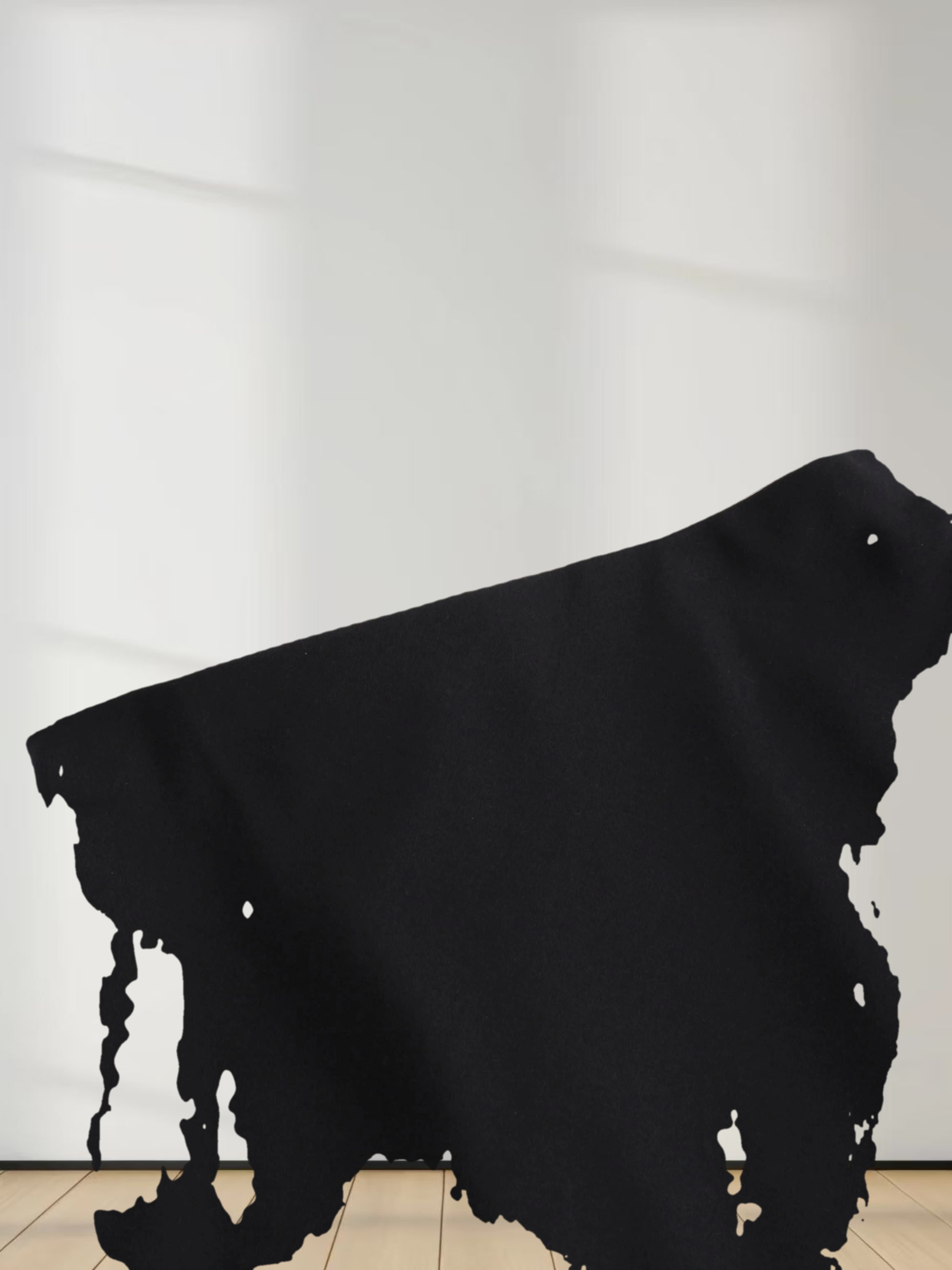 Wool Blend Slip Skirt-Navy