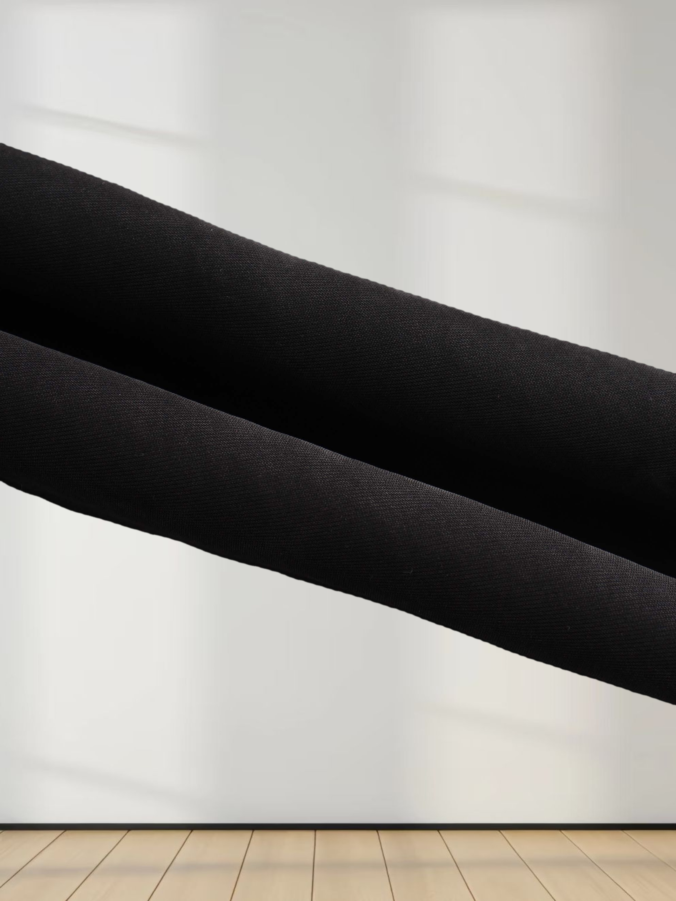 Cupro Crew Neck Slip Dress-Black