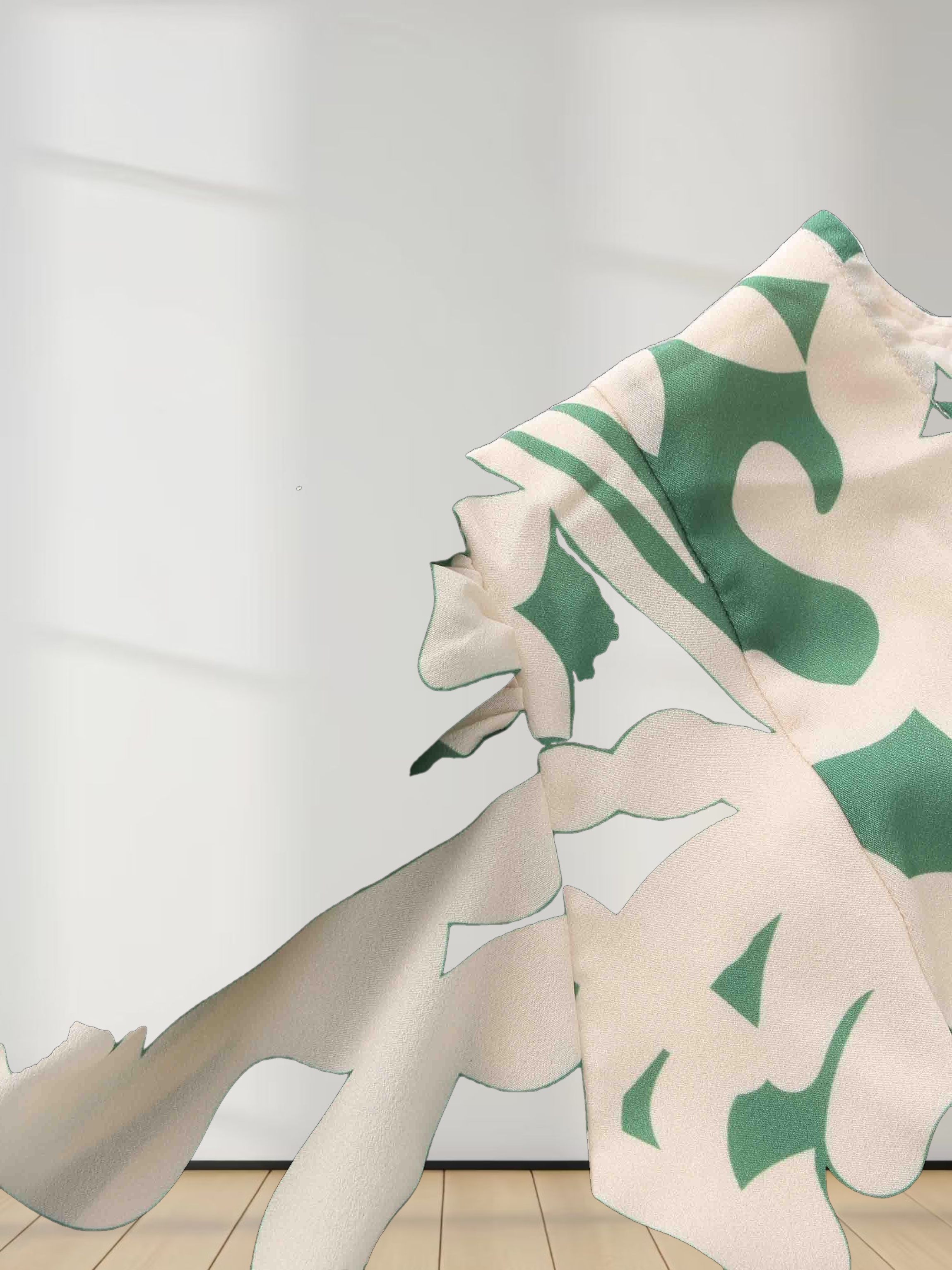 Printed Shift A-line Dress-Tropical Floral