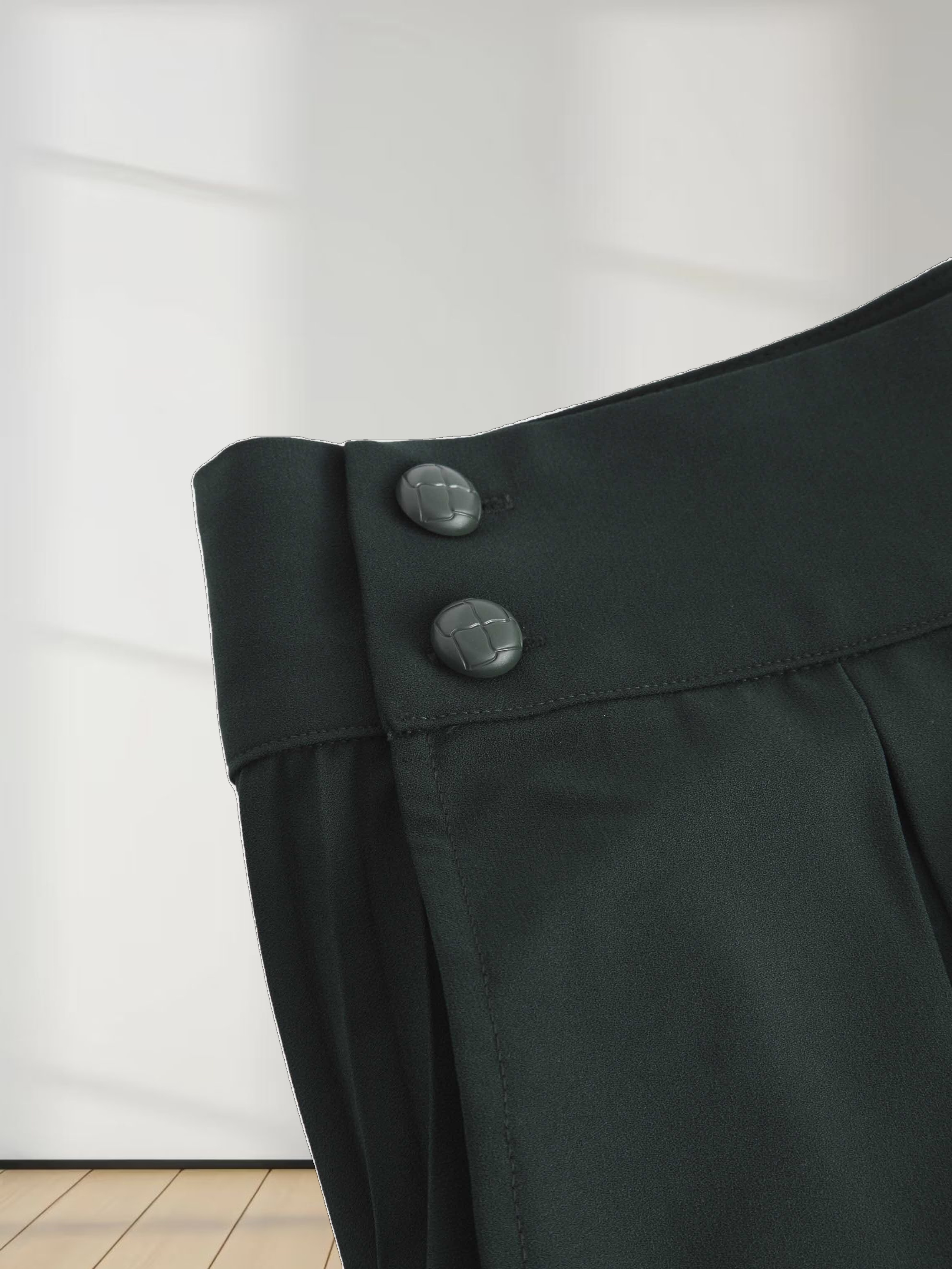 Crossover Mix Pleat Skirt-Green