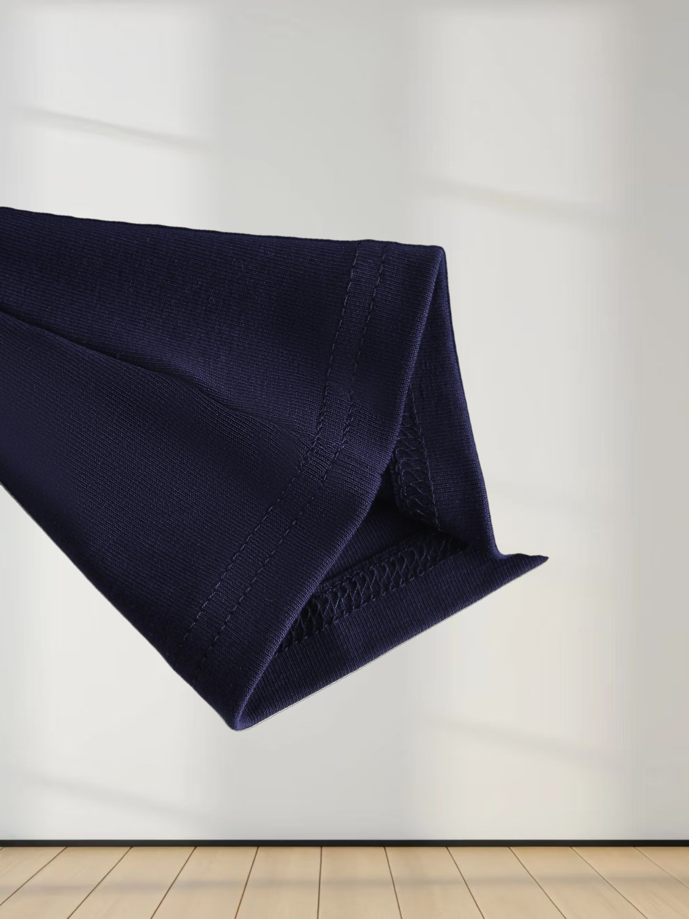 BASIC HIGH V TEE LS-NAVY