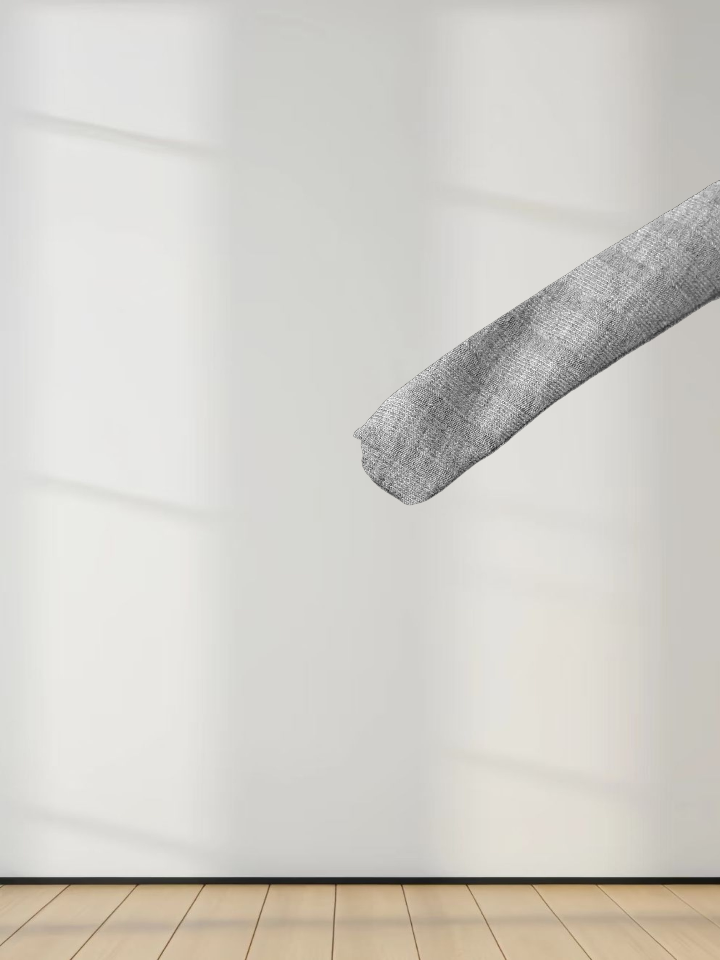 Ribbed High V Bomber-Grey