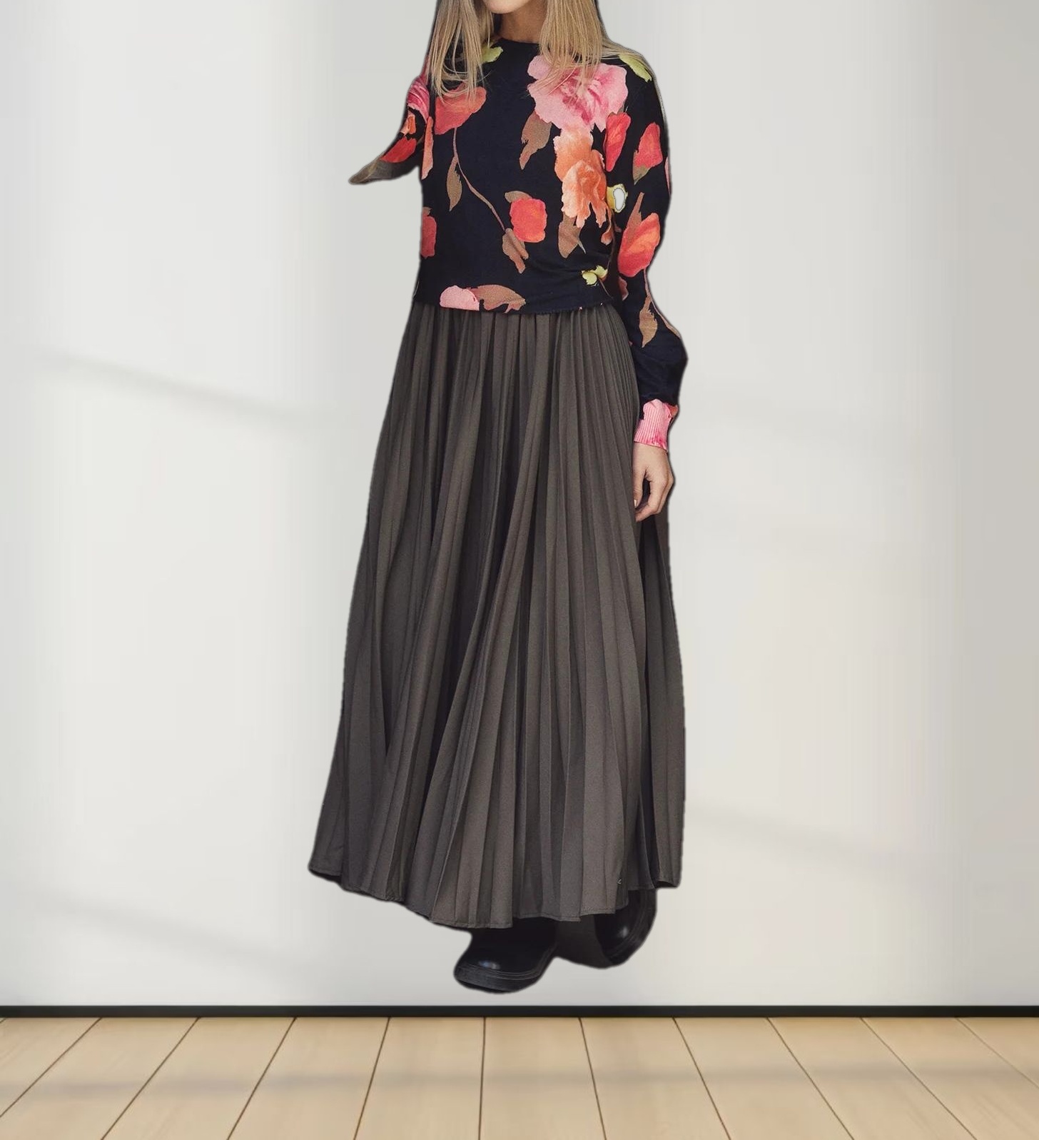 Printed Sweater-Floral Sunset