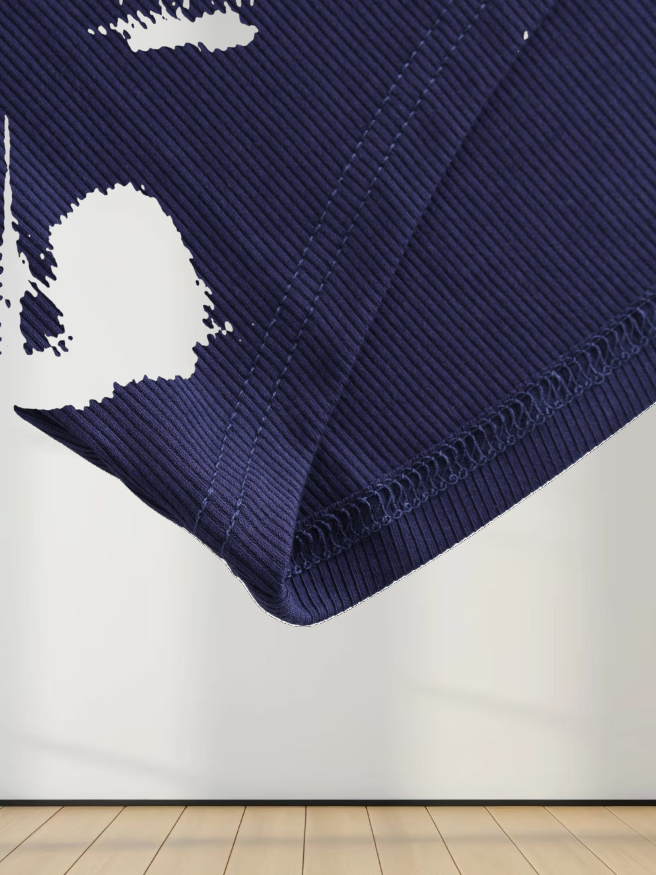 CREW RIBBED DOLMAN-NAVY